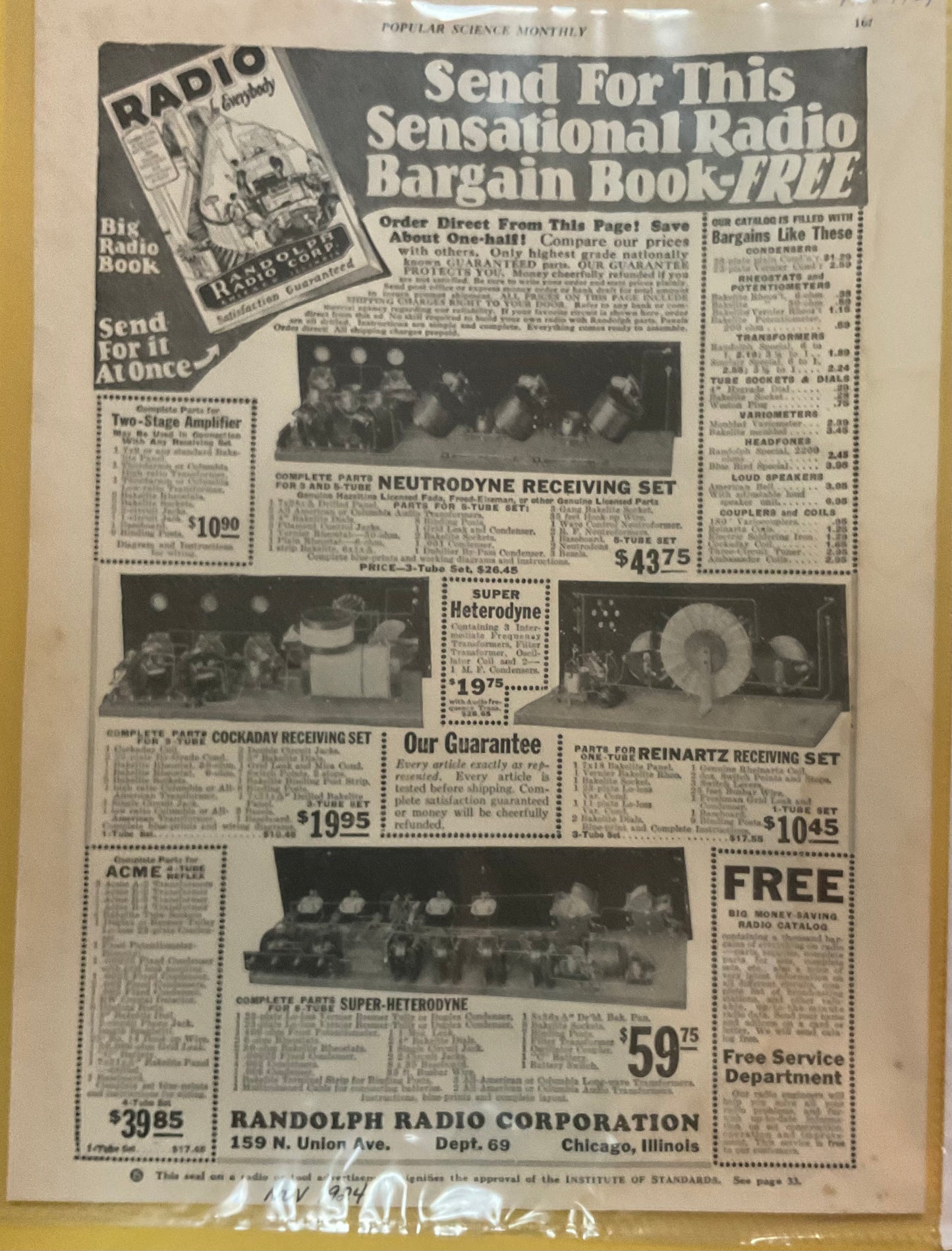 1924 Double Sided Radio Related Atlas Ad