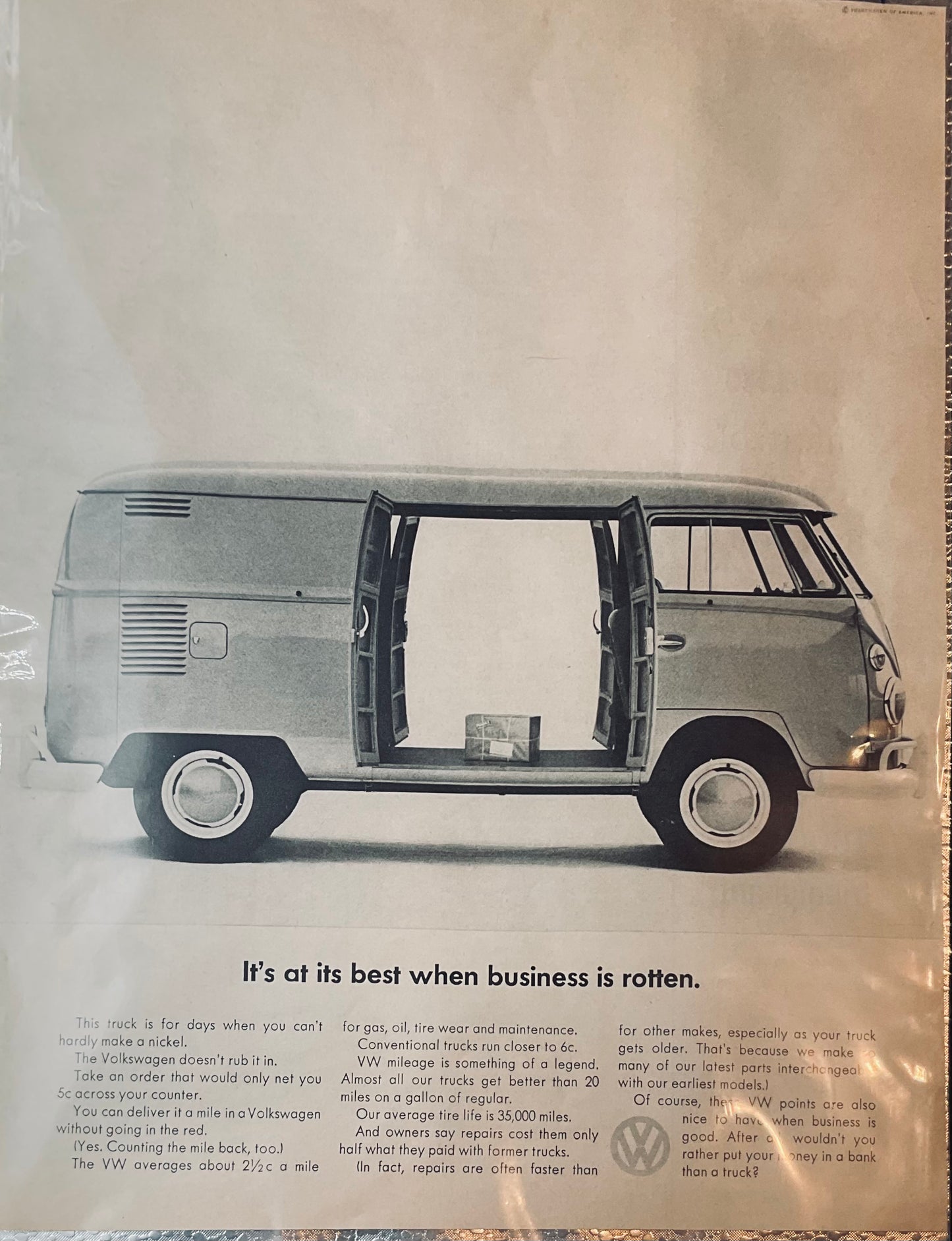 1964 Volkswagen minibus Van Magazine Ad #1731