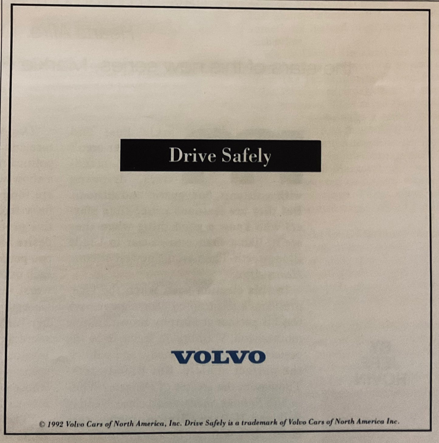1992 Volvo Magazine Box Ads - Turn the Page