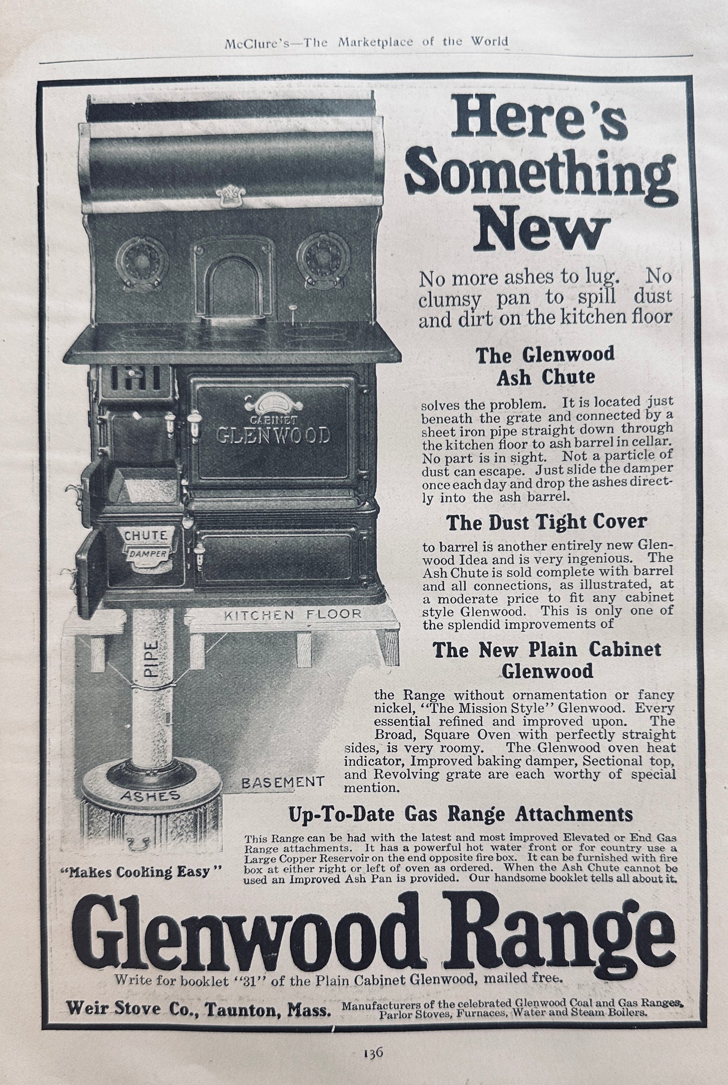 1911 Rambler Sixty-Five Motor Car & Glenwood Range Ad #N1388