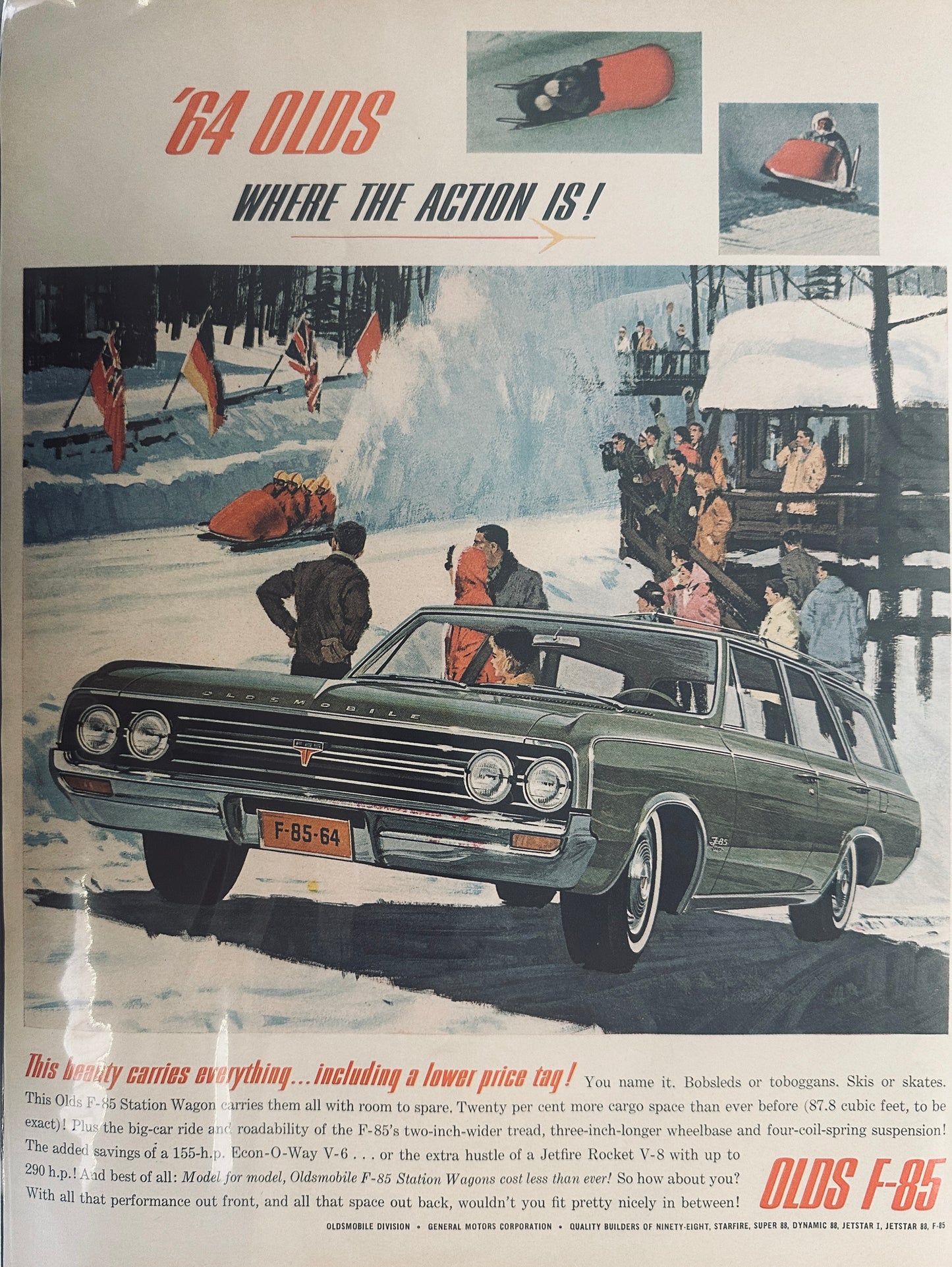 1964 Oldsmobile Green F-85 Station Wagon - Where the Action Is #566