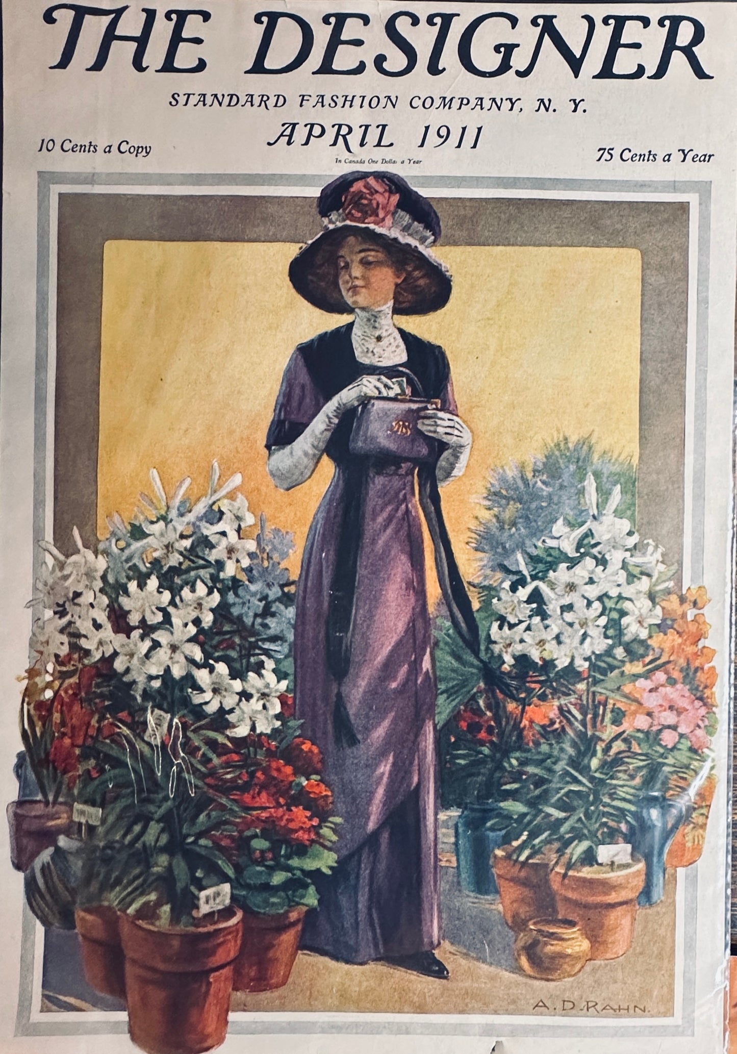 1911 Cover Page of "the Designer" Magazine Featuring Latest Fashion Style Set 1740