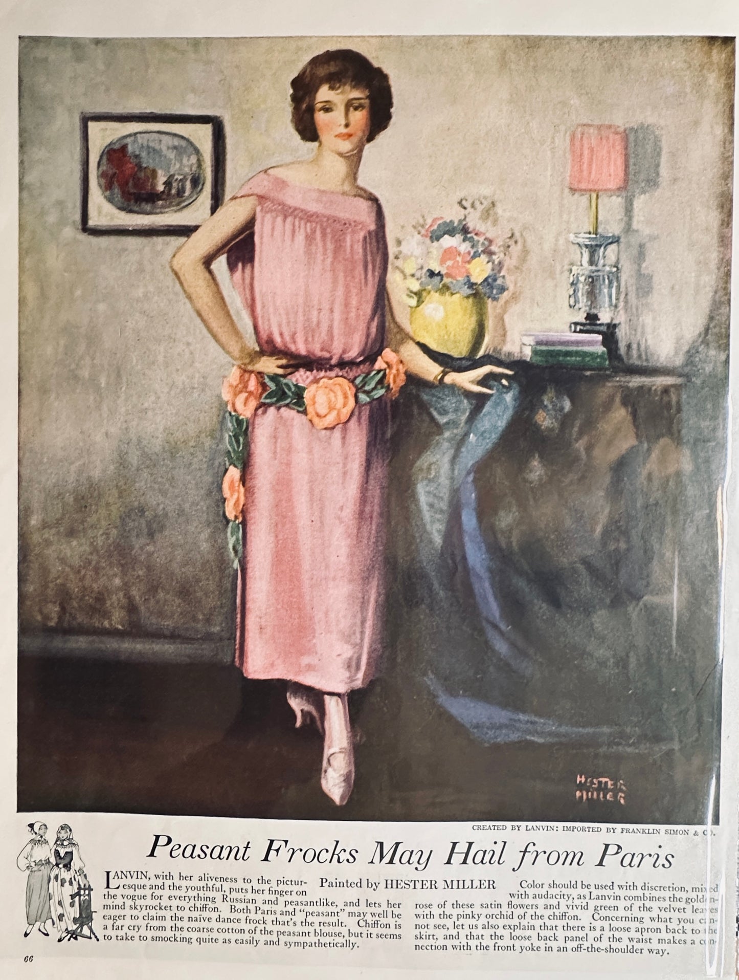 1922 Vacations Knitted Sweater Patterns & Peasant Frocks Magazine Ads