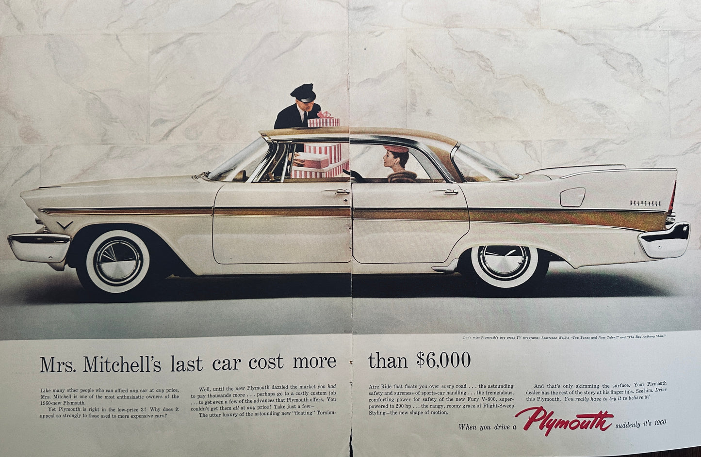 1960 Plymouth Belvedere two-tone Gold and Cream - What a Dream Boat! #1731