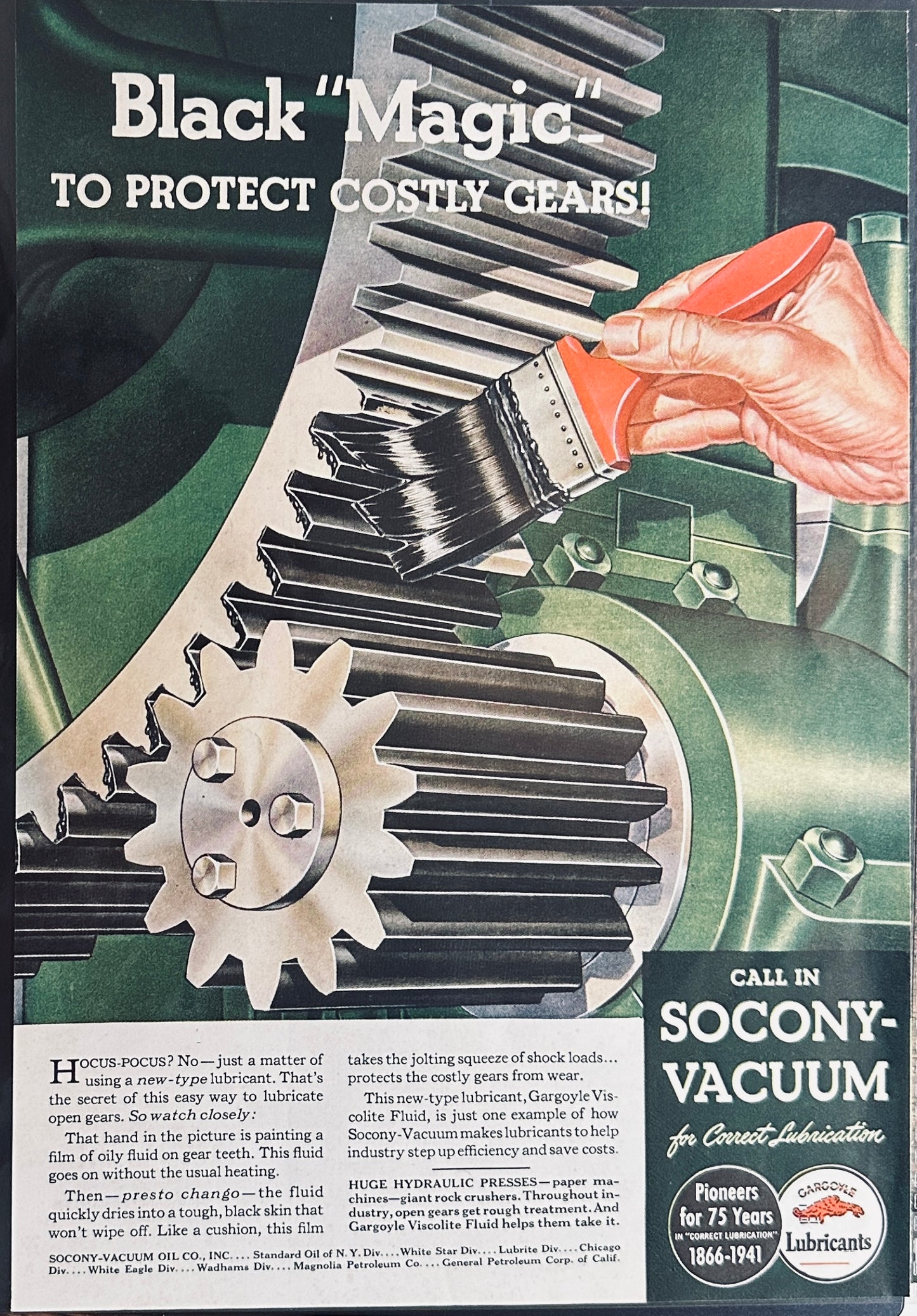 1941 Plymouth Sportsman & Gargoyle Lubricants- Viscolite Fluid Magazine Ads