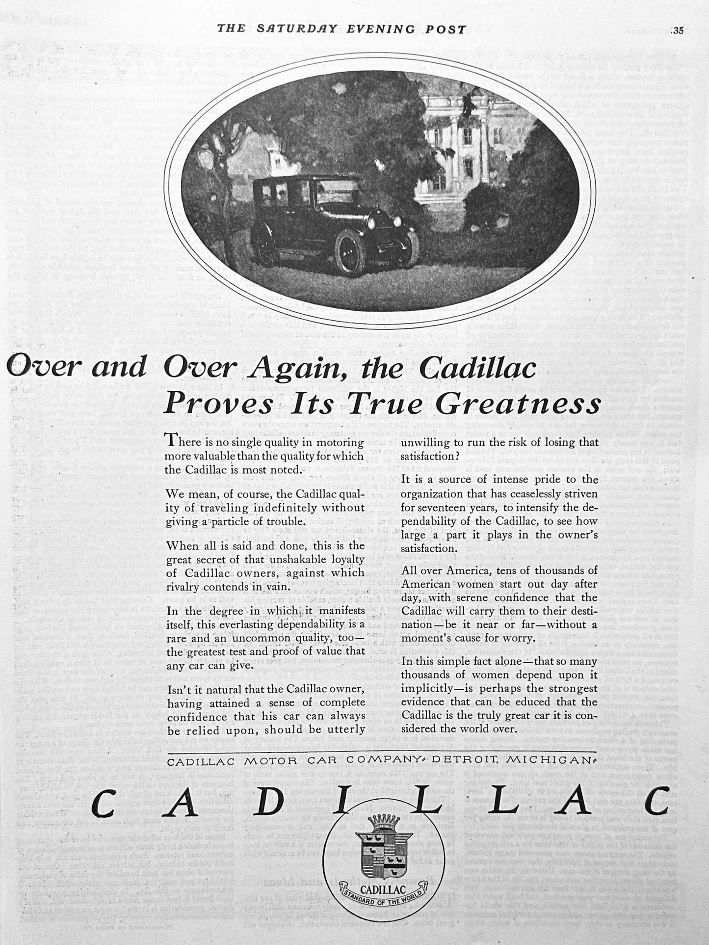 1920 Cadillac - Proves Its True Greatness - Ad #2049
