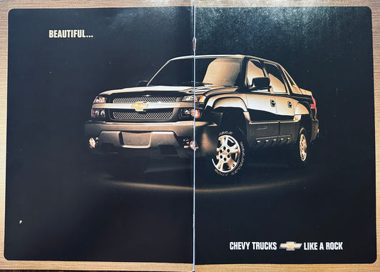 2001 Unique Multi-fold  Multi-page Chevrolet Trucks Magazine Insert A69