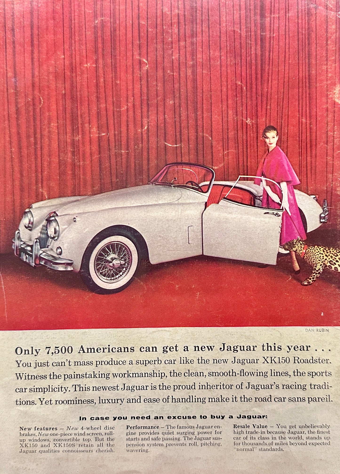 1958 Jaguar XK150 + Goliath 1100 Series Sedan Dual Magazine Ads