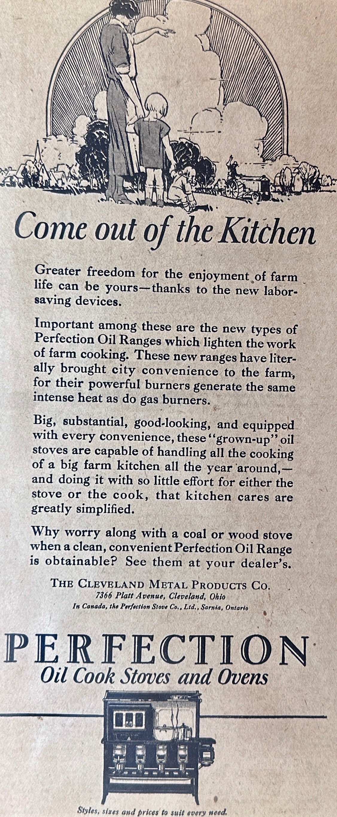 1925 NESCO Oil Cook Stove & Perfection Oil Cook Stoves & Ovens Ads