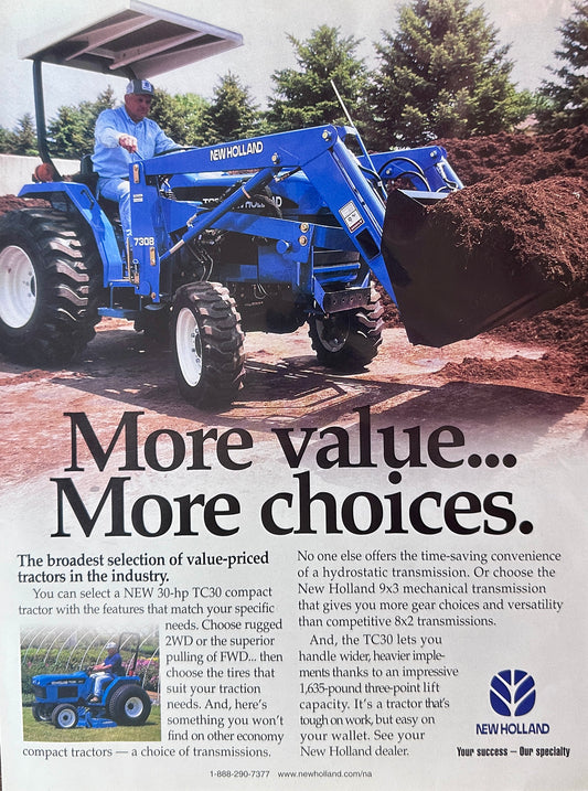 2003 New Holland TC30 compact Tractor - Magazine Ad N717
