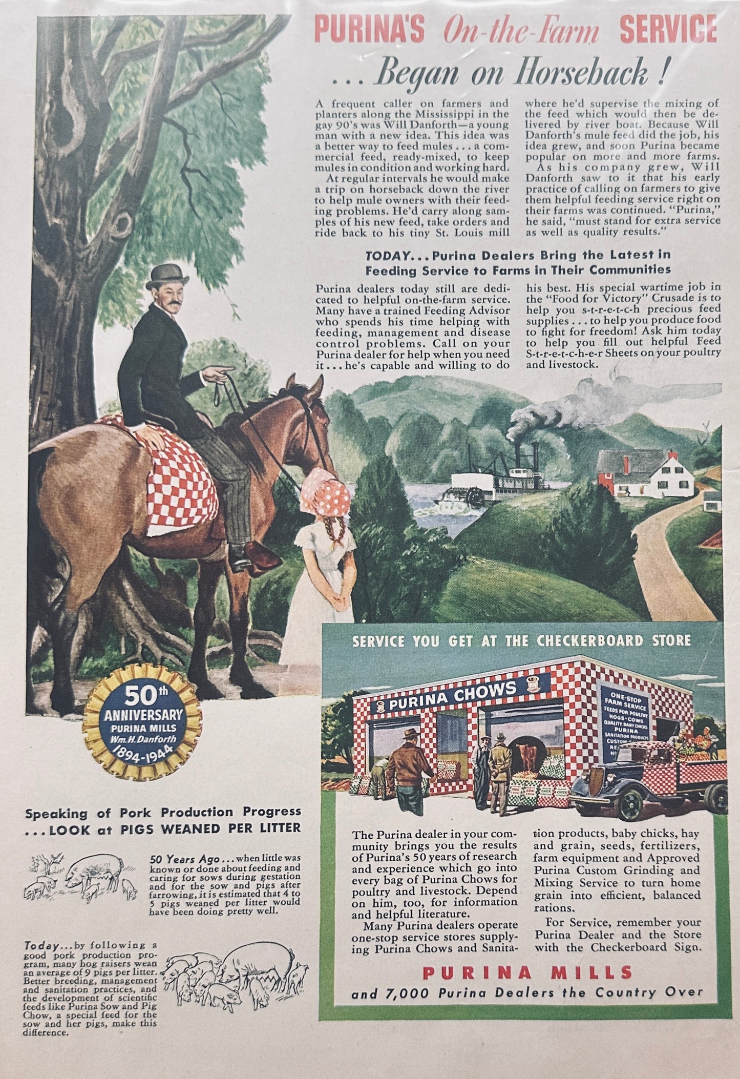 1944 Purina Chows Magazine Ad N796
