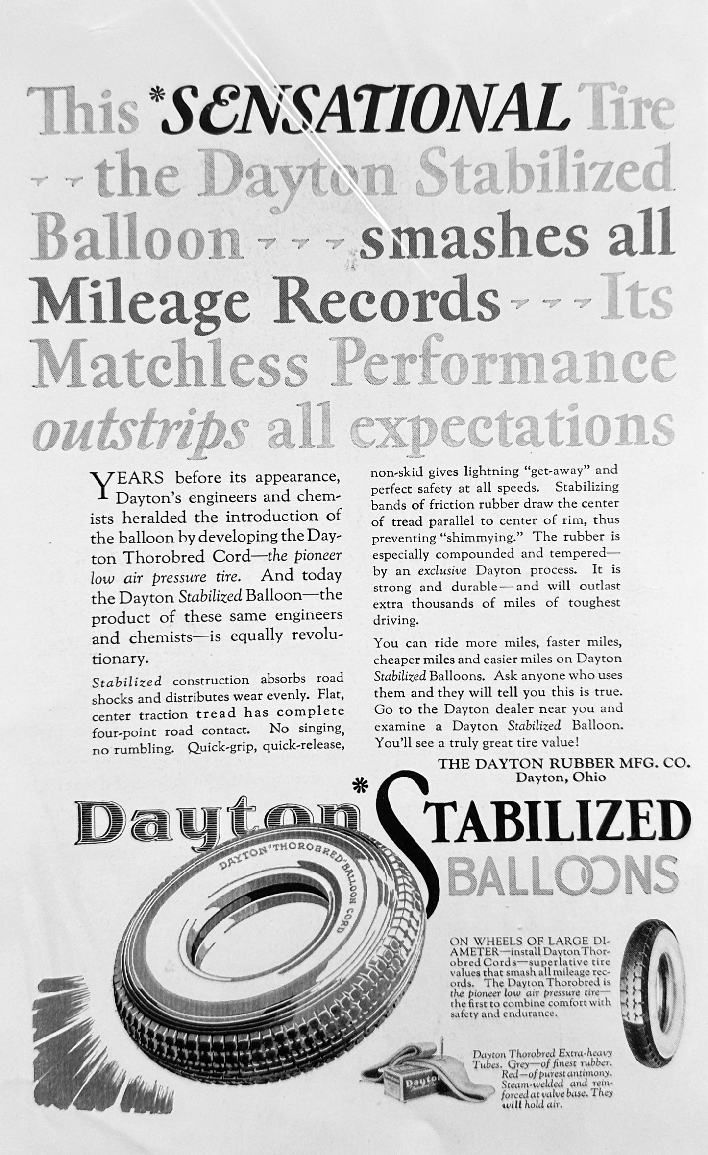 1927 Elgin Watches & Dayton Balloon Tires - Florodora Days - Vintage Ad