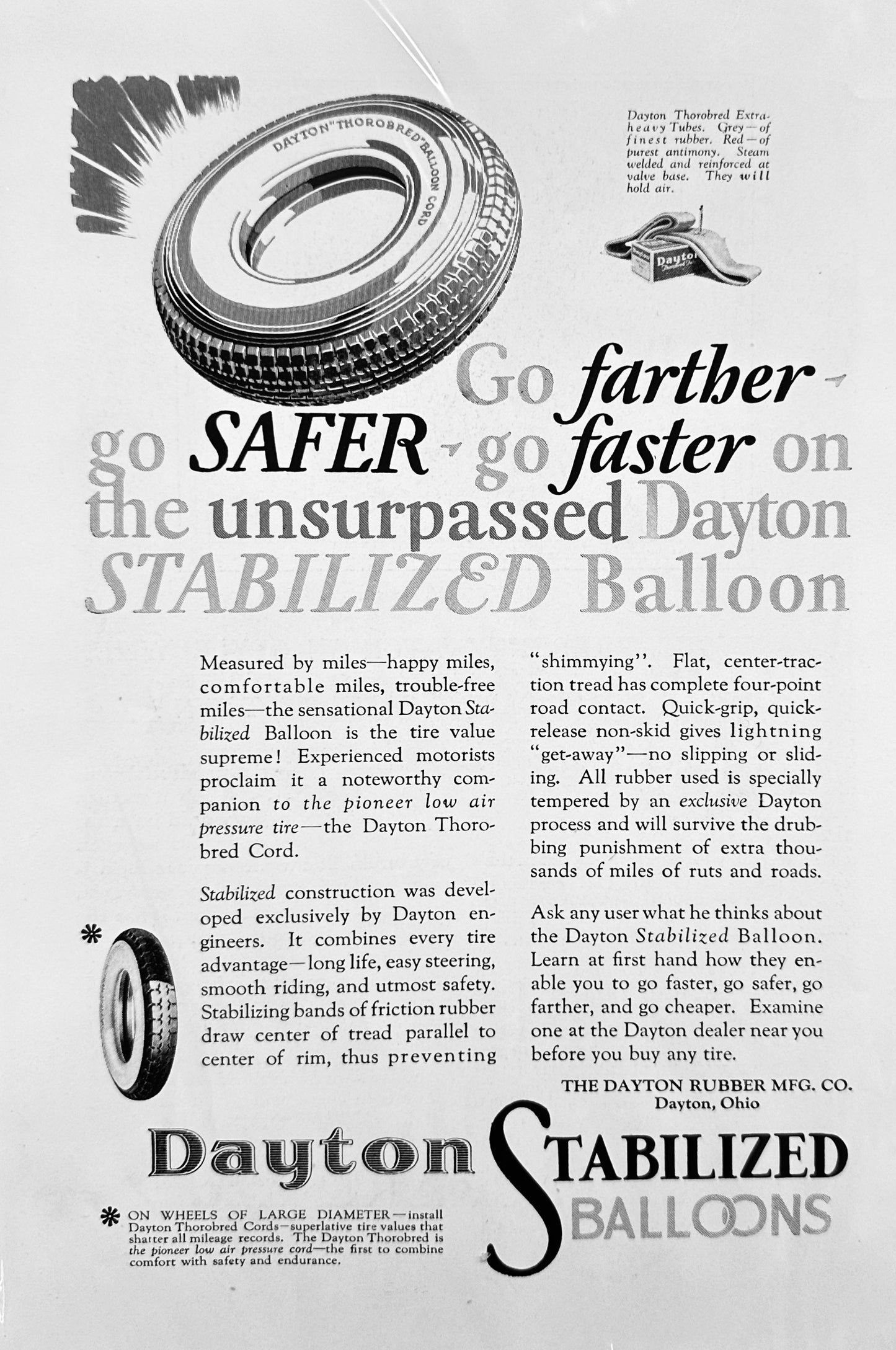 1927 Elgin Watches - Uncle Tom's Cabin & Dayton Tires Vintage Ads N321
