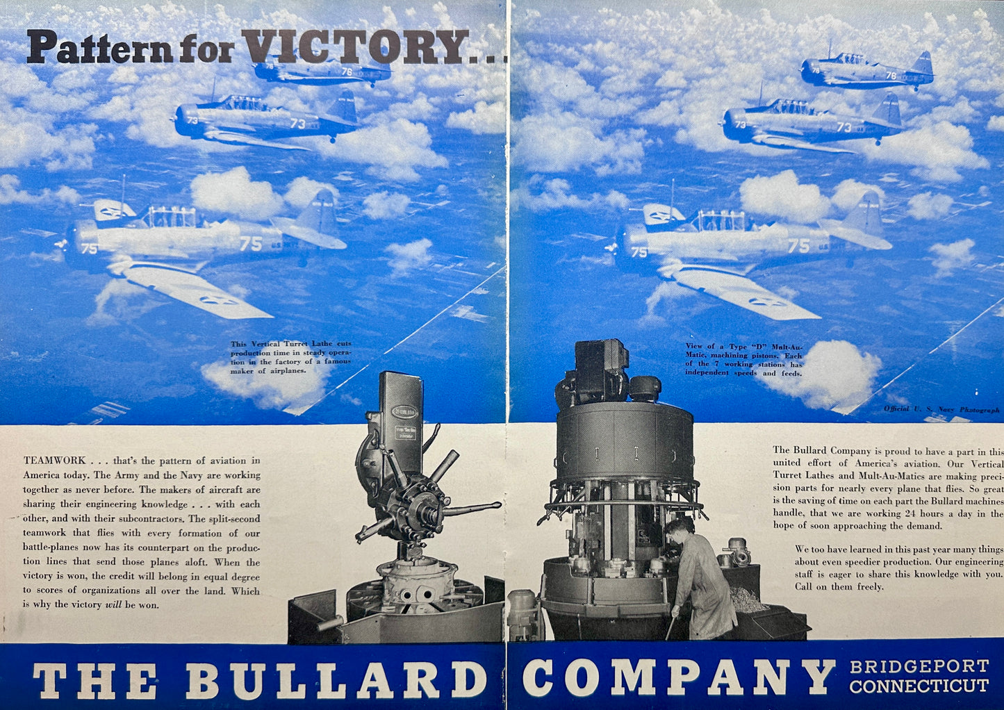 1943 Bullard Company Vertical Turret Lathe - WWII Era Machining N135