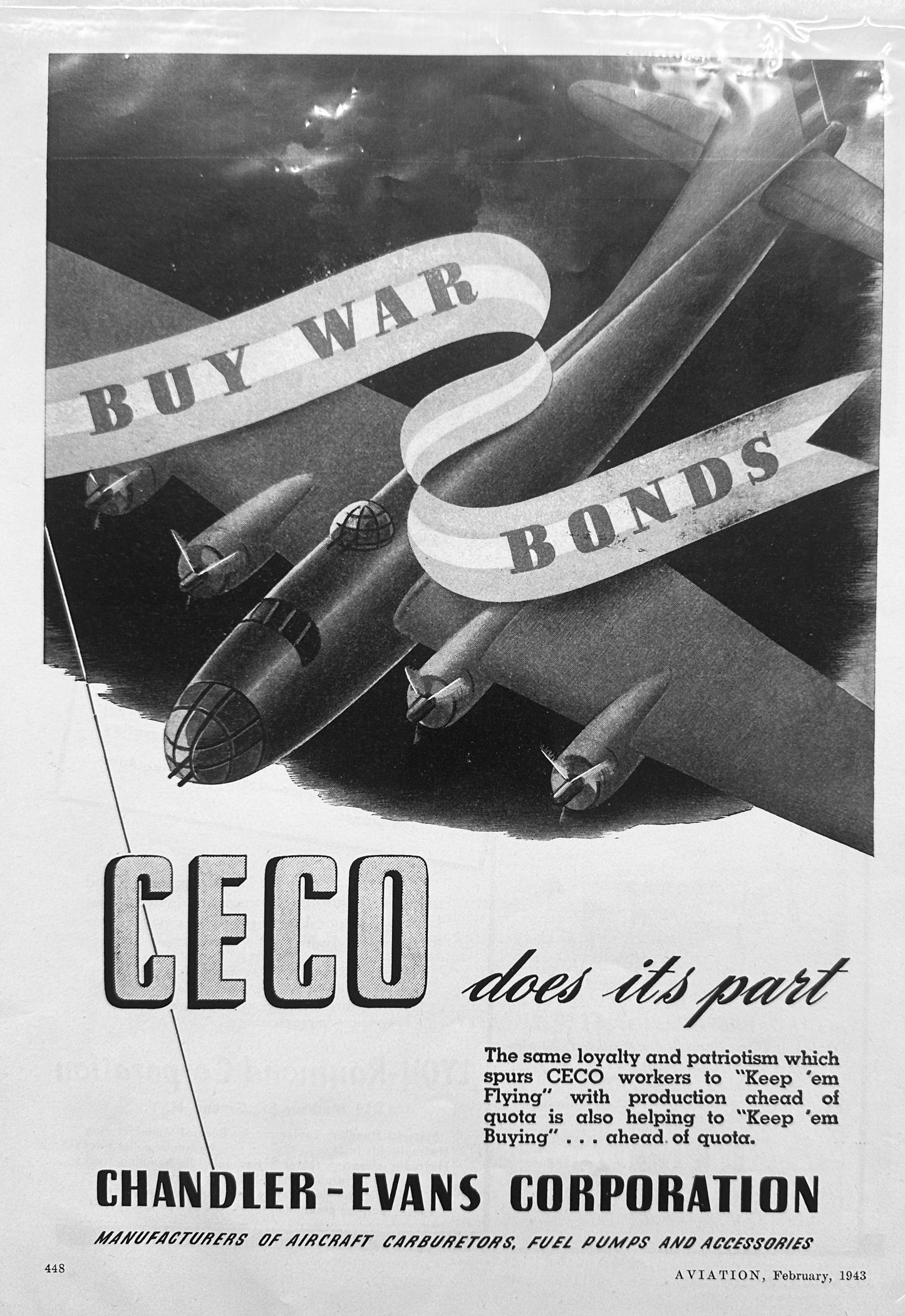 1943 Aviation WWII Era Advertisements - CECO - Lyon-Raymond
