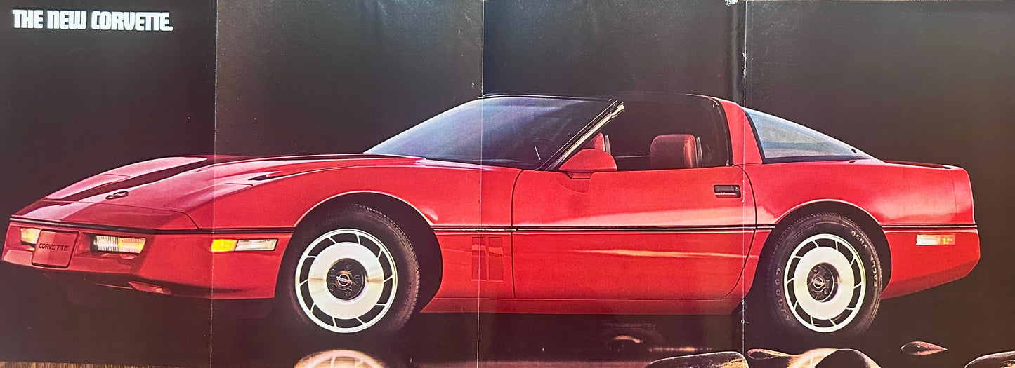 1983 4-Fold Chevrolet Corvette Poster Type Magazine Advertisement