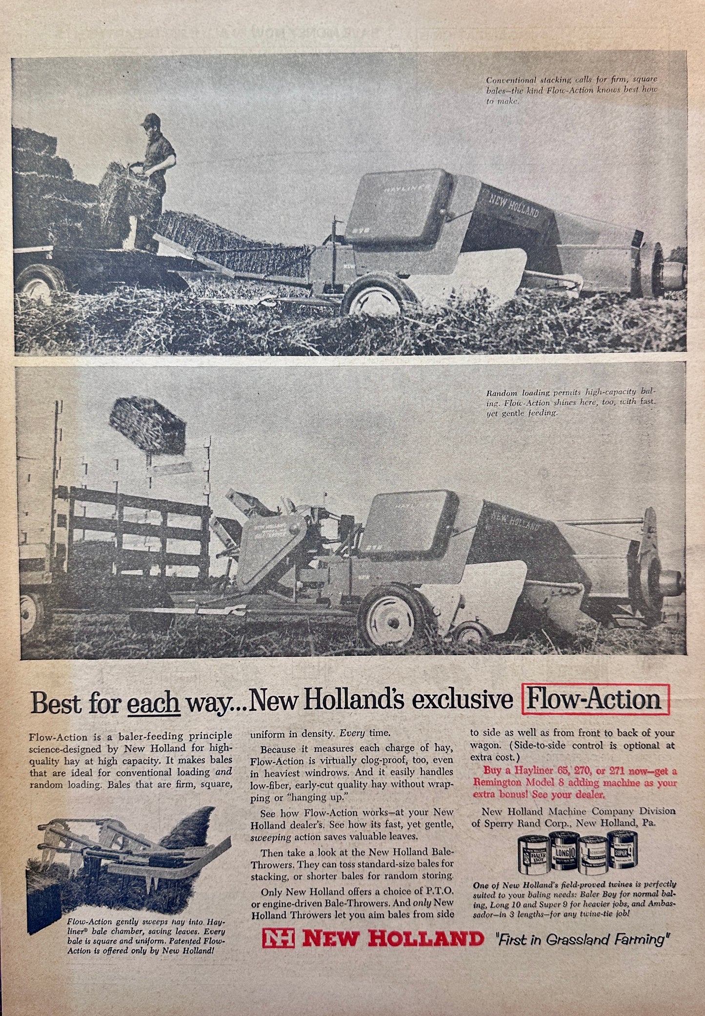 1963 New Holland Baler and Bale Throwers Vintage Ad #5038