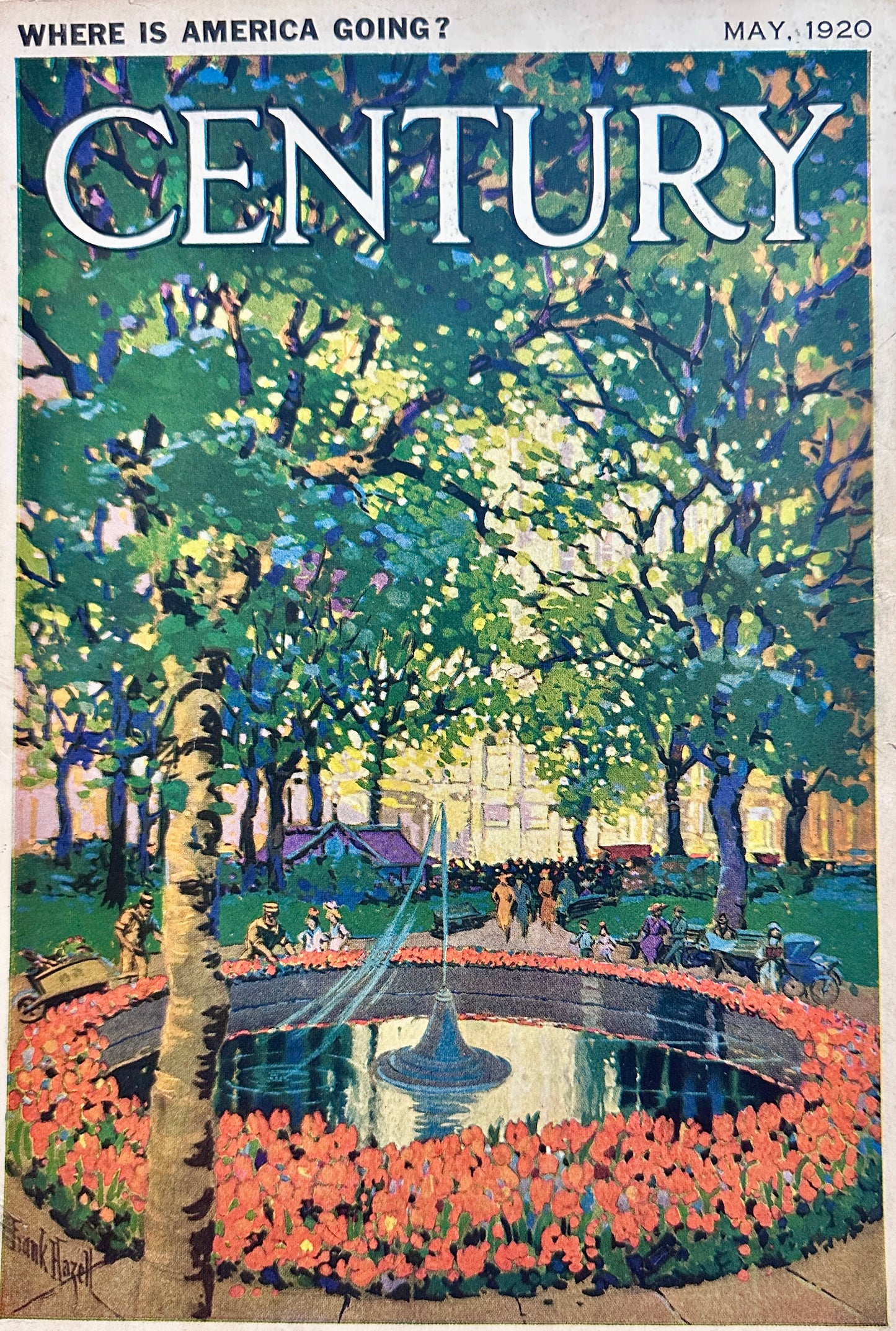 1920 Masterpiece Ad Of Yesteryear - Where is America Going? Ad #N1225