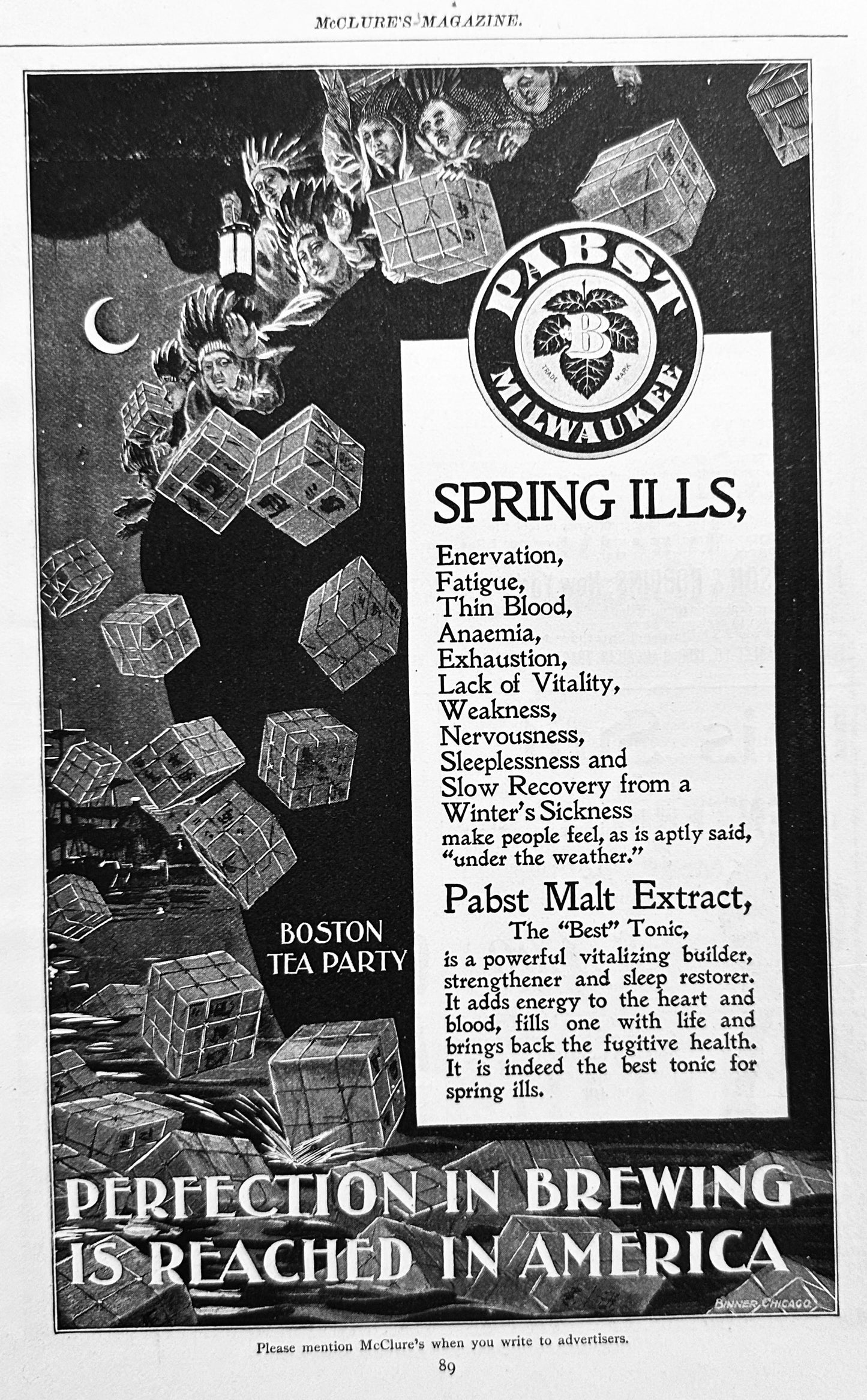 1897 Pabst Malt Extract - The Best Tonic -"Doctor Fluid" Ad #N1287