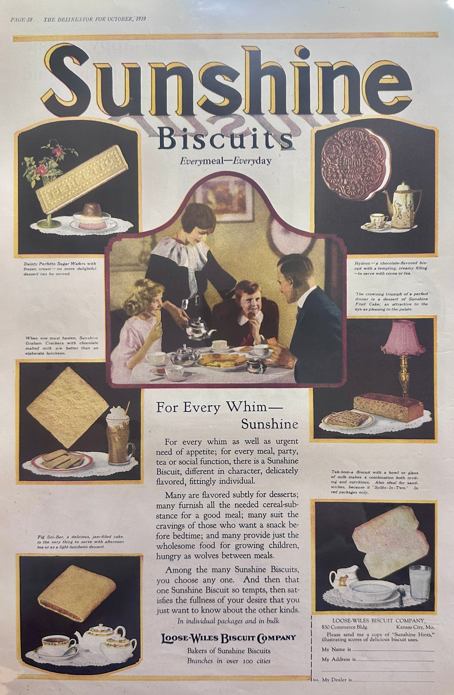1919 Columbia Grafonola & Recording Artists + Sunshine Biscuits Ad#175