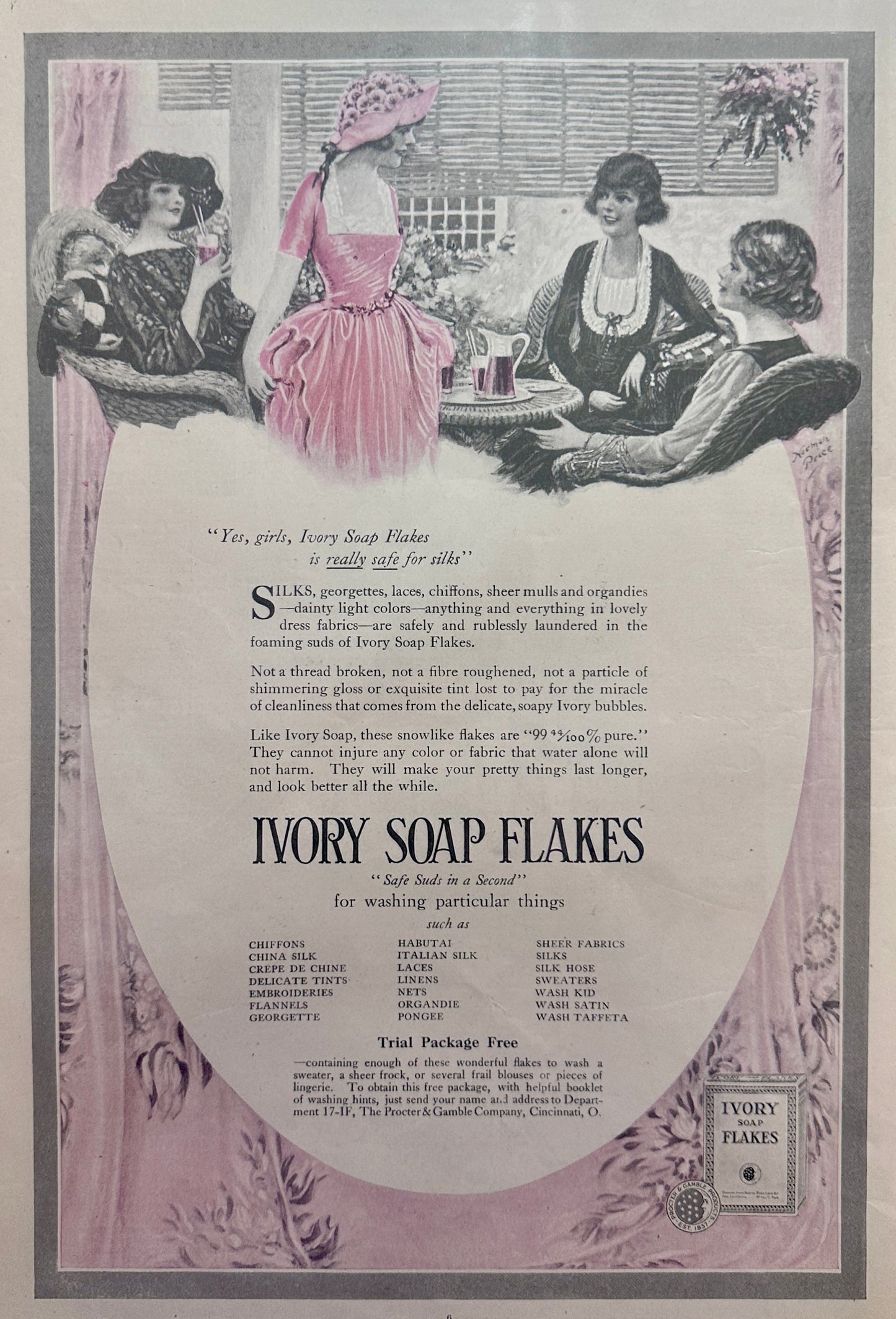 1920 Ivory Soap Flakes - Safe for Silks Ad #169