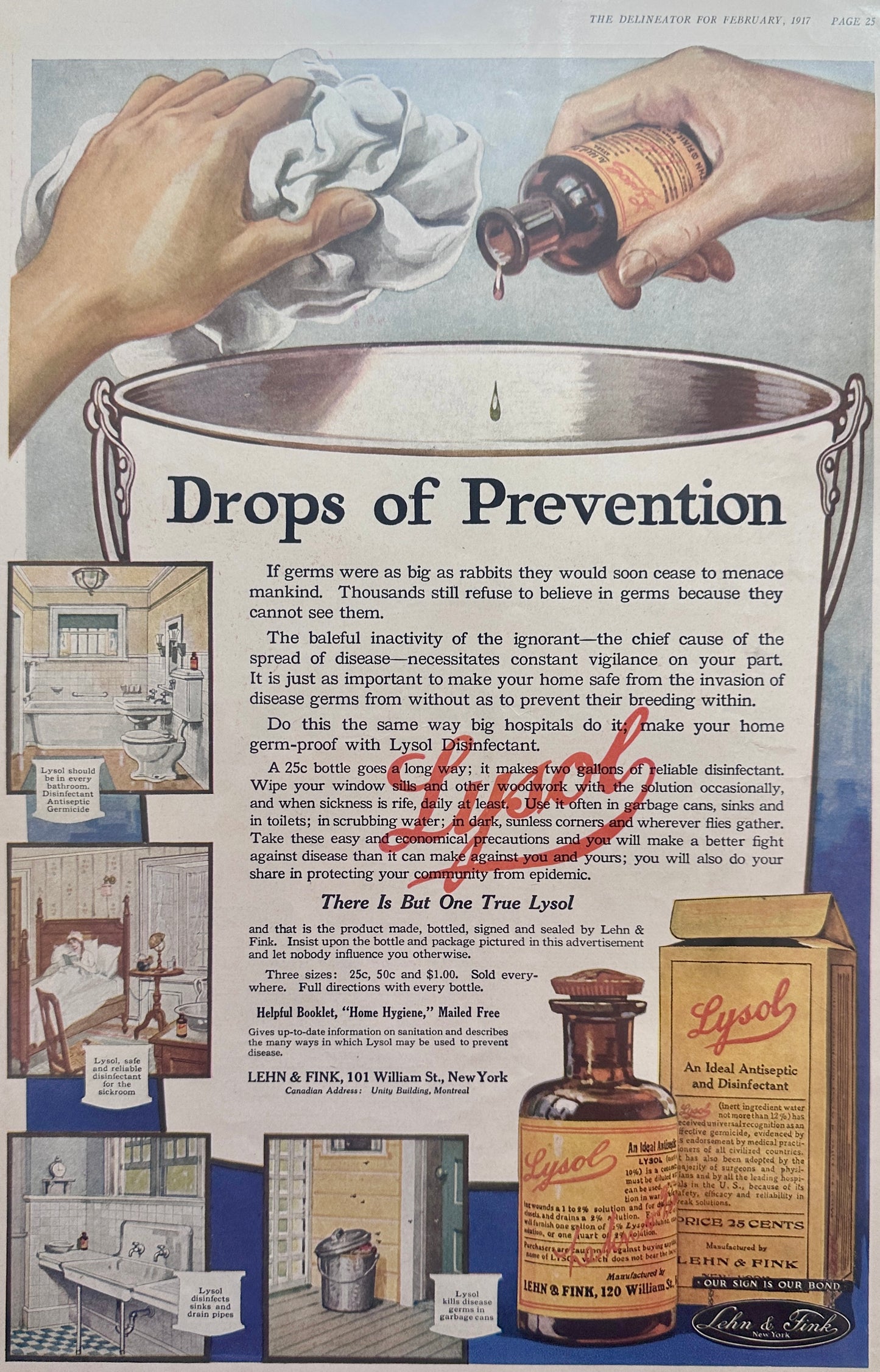 1917 Lysol Antiseptic & Disinfectant - Drops of Prevention - Ad #159