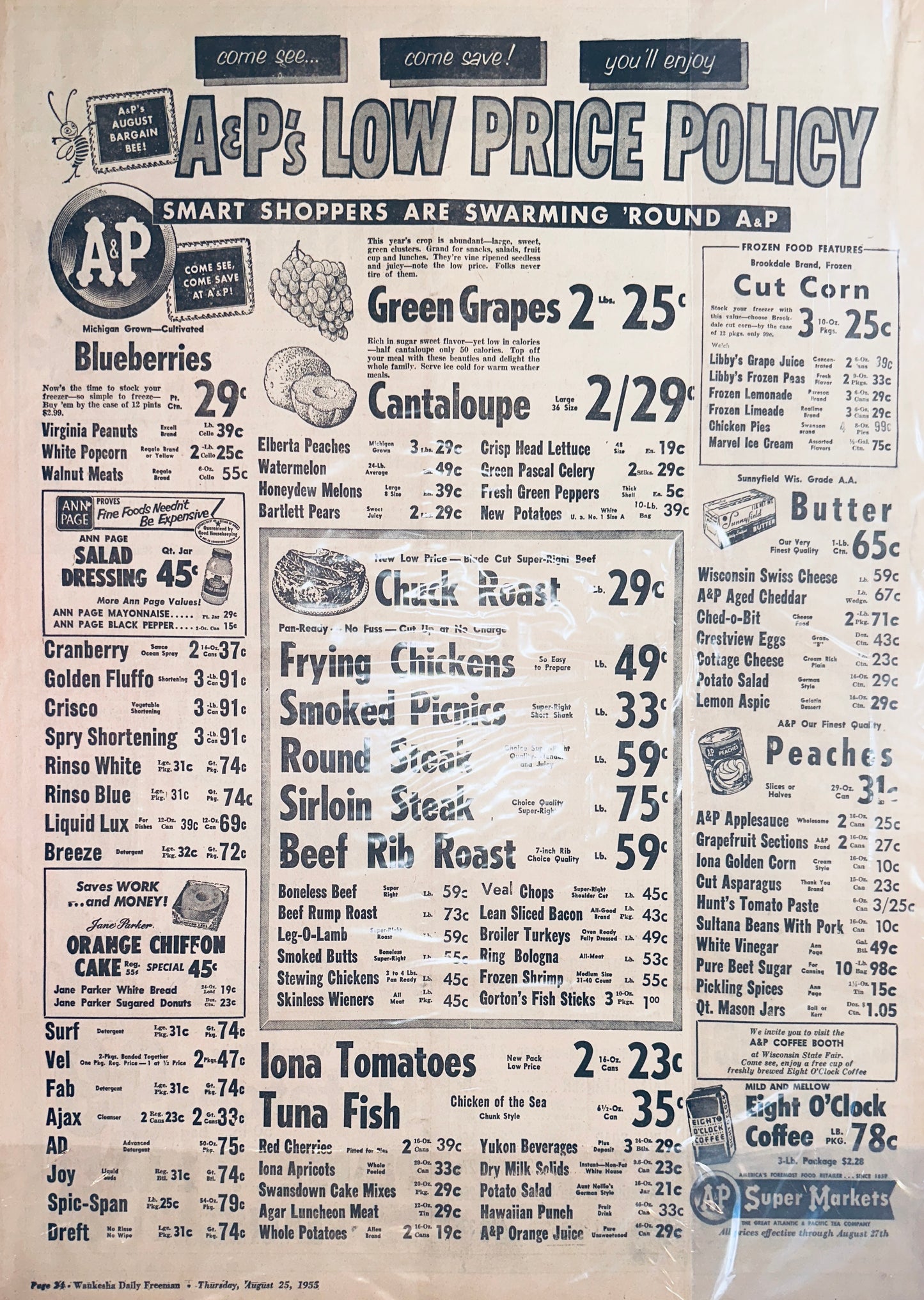 1955 Waukesha Daily Freeman - WKS CTY Airport Plans Aviation Progress Days HH0024