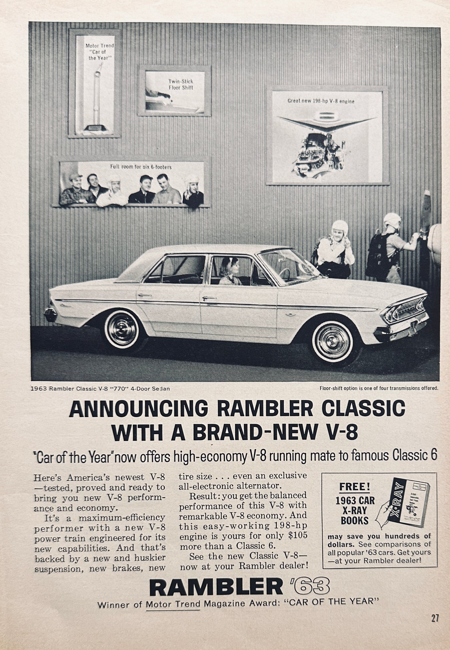 1963 Rambler '63 Motor Trend Car of the Year Magazine Ad A13