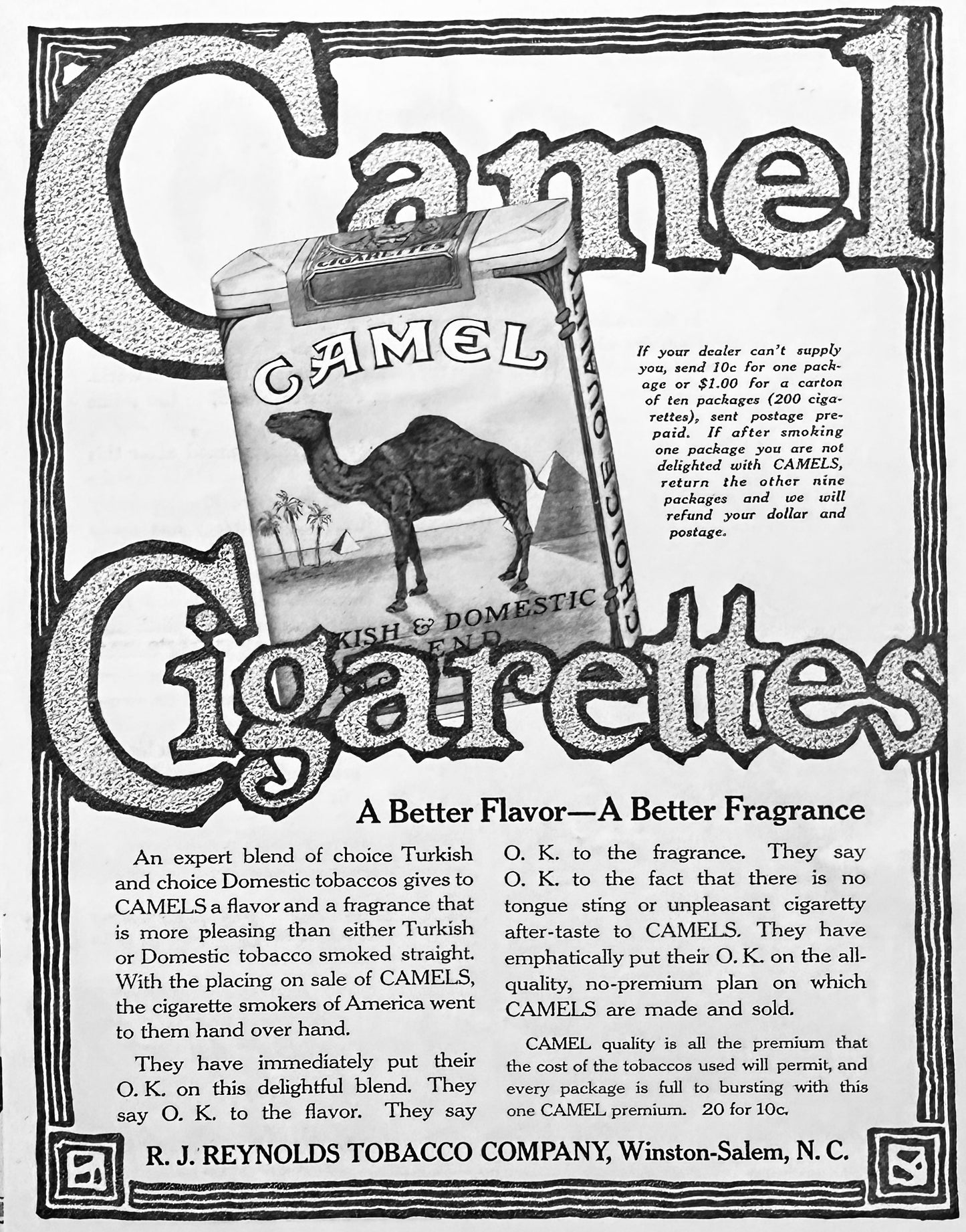 1915 Mecca Cigarettes & Camel Cigarettes - Ad #1859