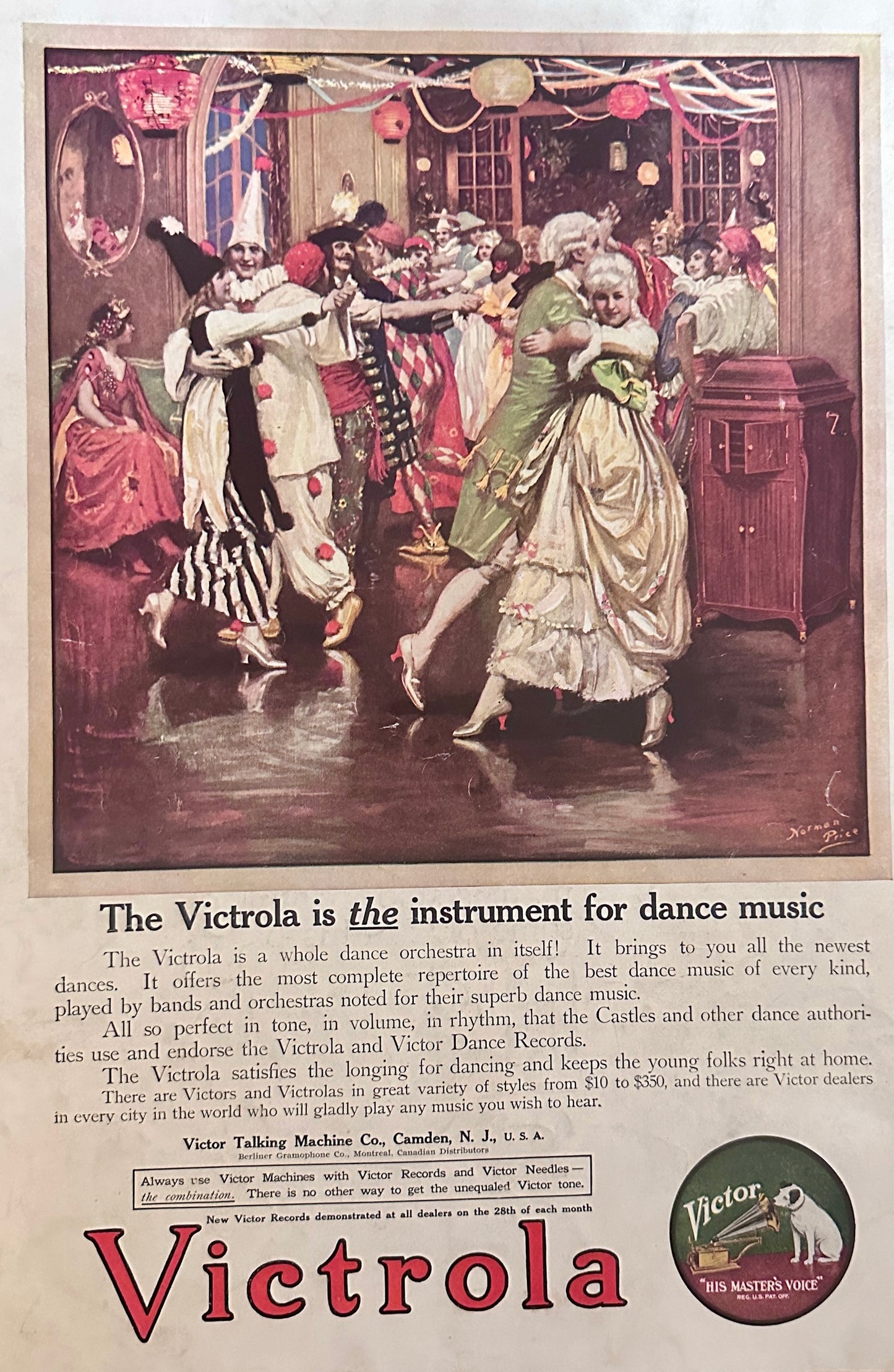 1915 Victrola Is The Instrument for Dance Ad #1861