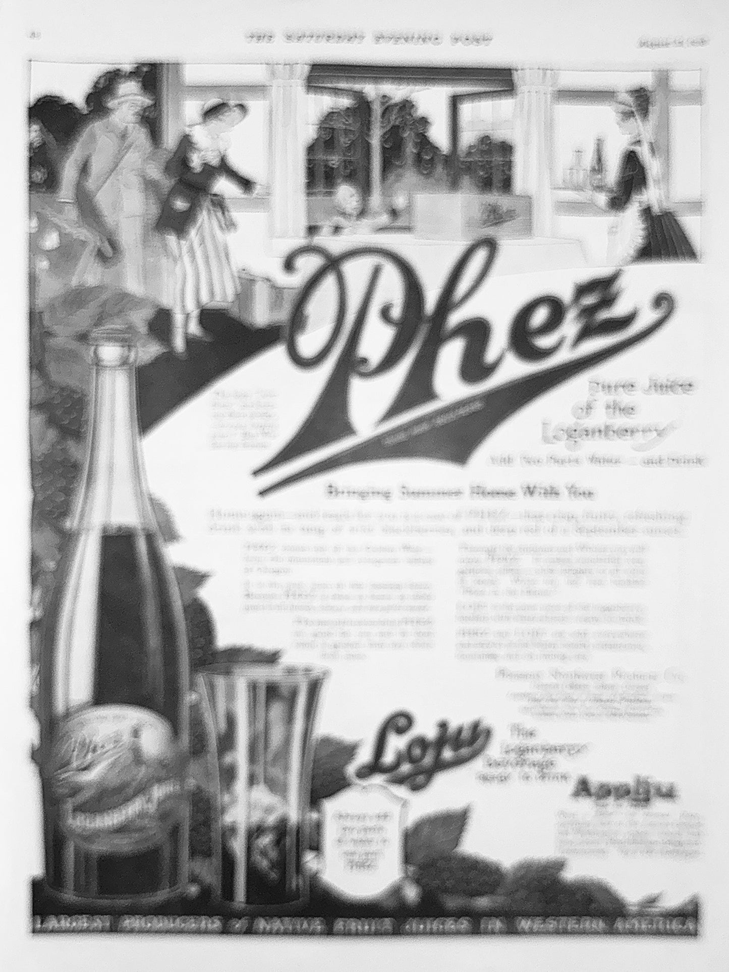 1918 PHEZ Pure Juice of the Loganberry - Ad #1871