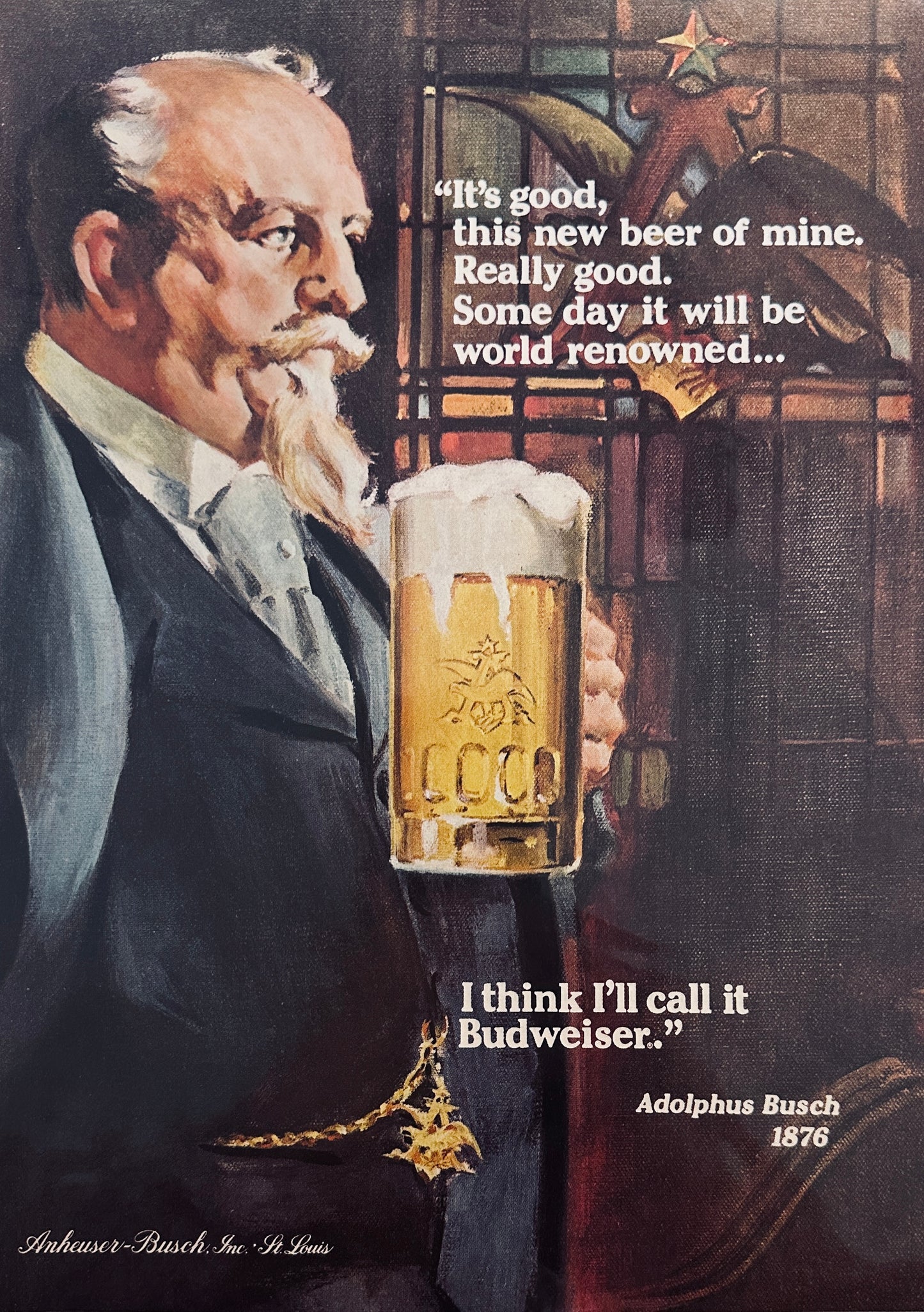 1976 Budweiser - by Anheuser-Busch - How it got it's Name - Ad N133