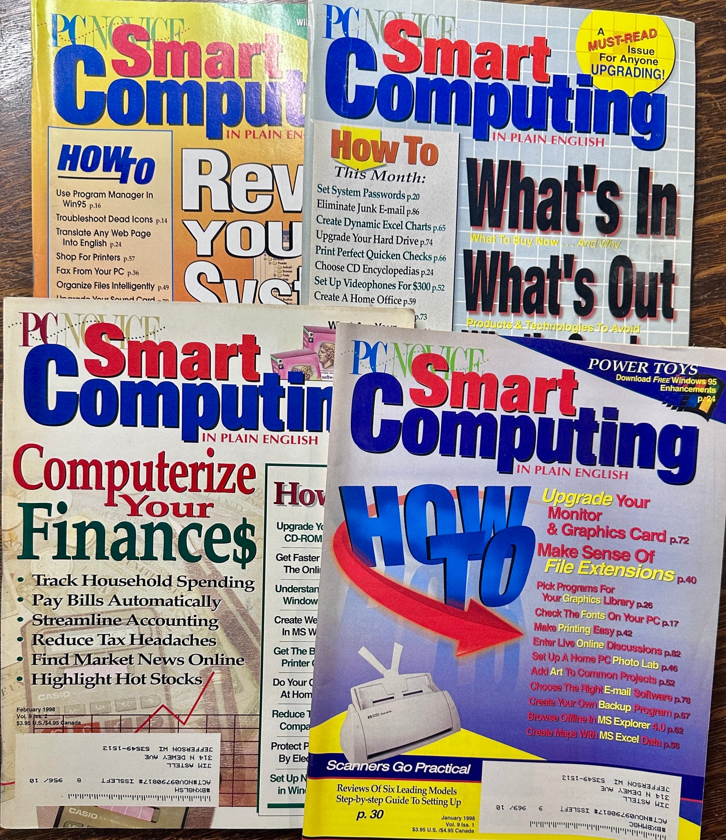 Lot of (4) PC Novice Magazines 1998 Used - Like New PC-3