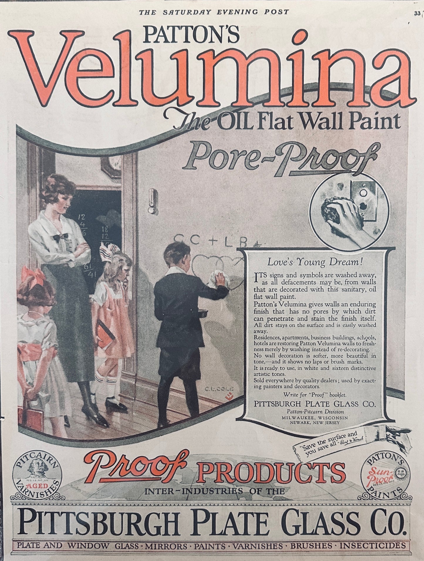 1922 Congoleum and PPG Paint - Proof Products - Magazine Ad