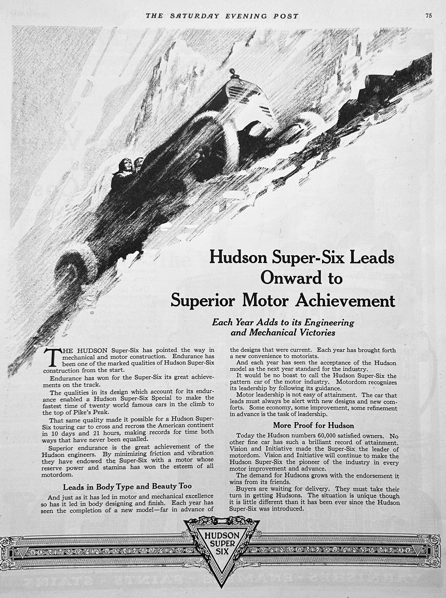 1919 Hudson Super Six Leads Onward - #1993