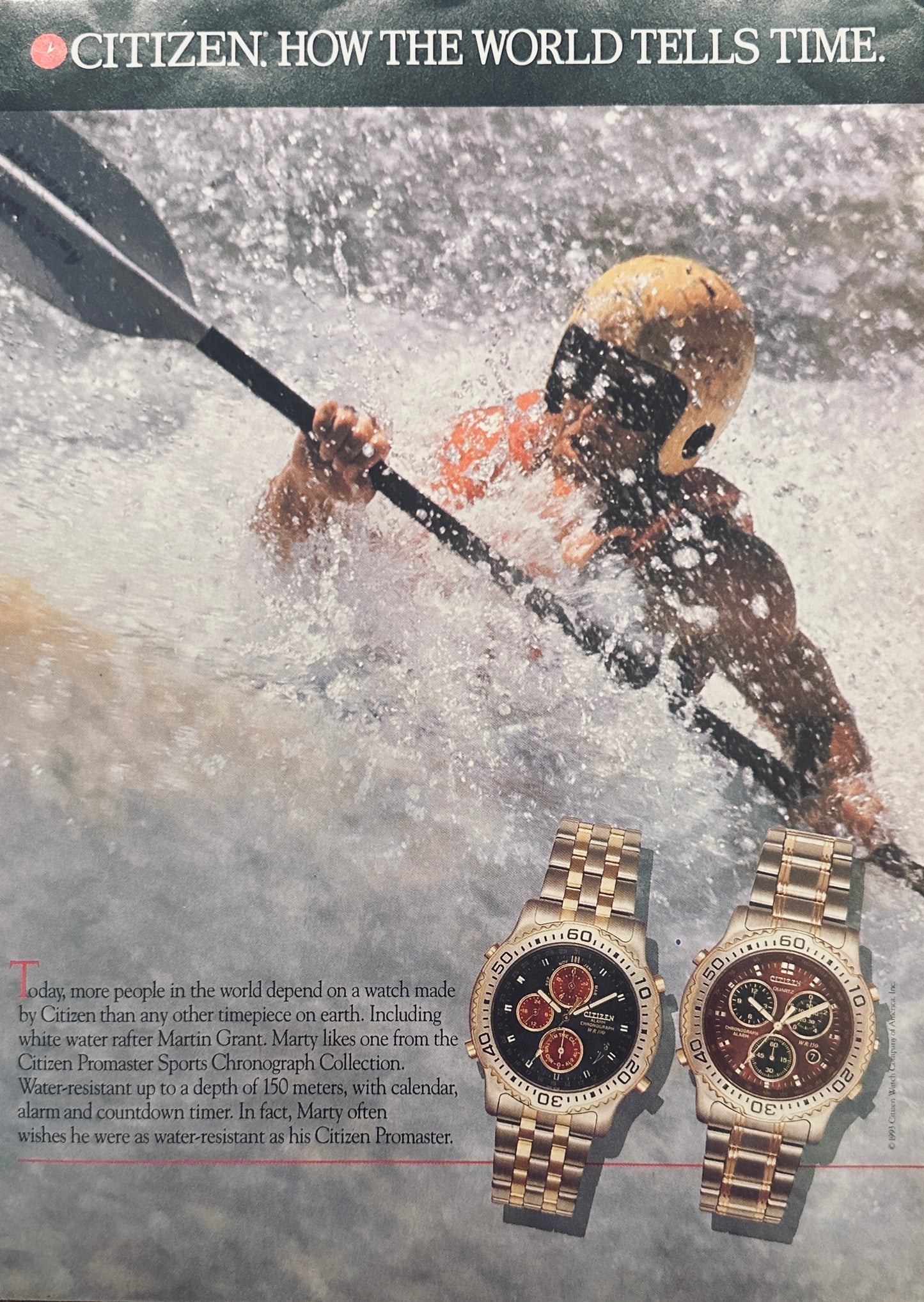 1993 Citizen Promaster Sports Chronograph Collection - Wristwatch Ad N214