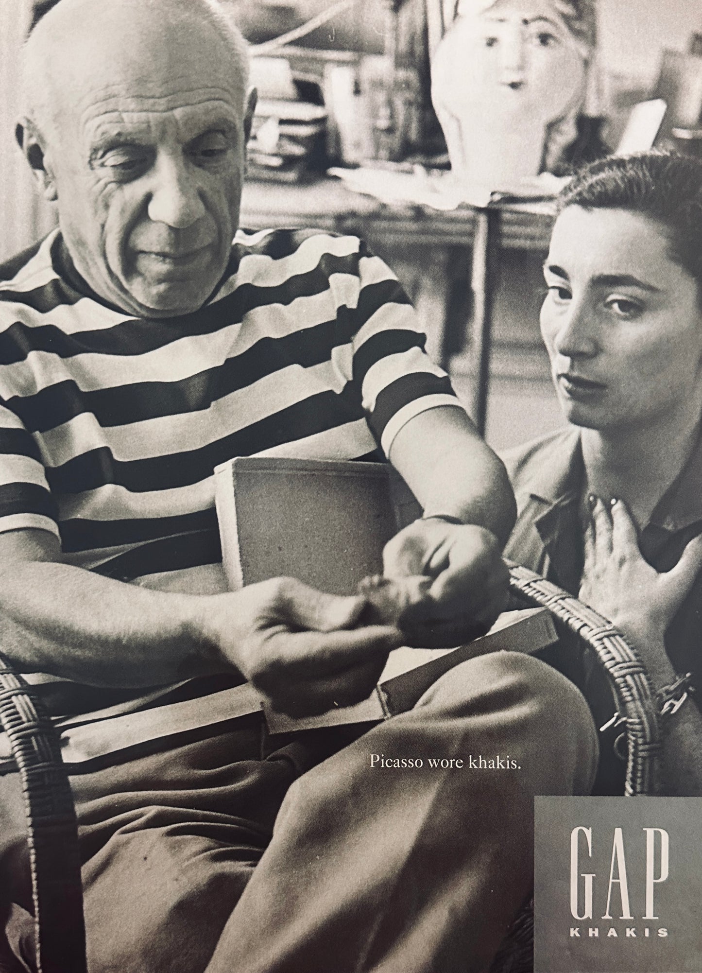 1993 The Gap Khaki's - Picasso Wore Khakis - Hey Why Not You? Magazine Ad N228