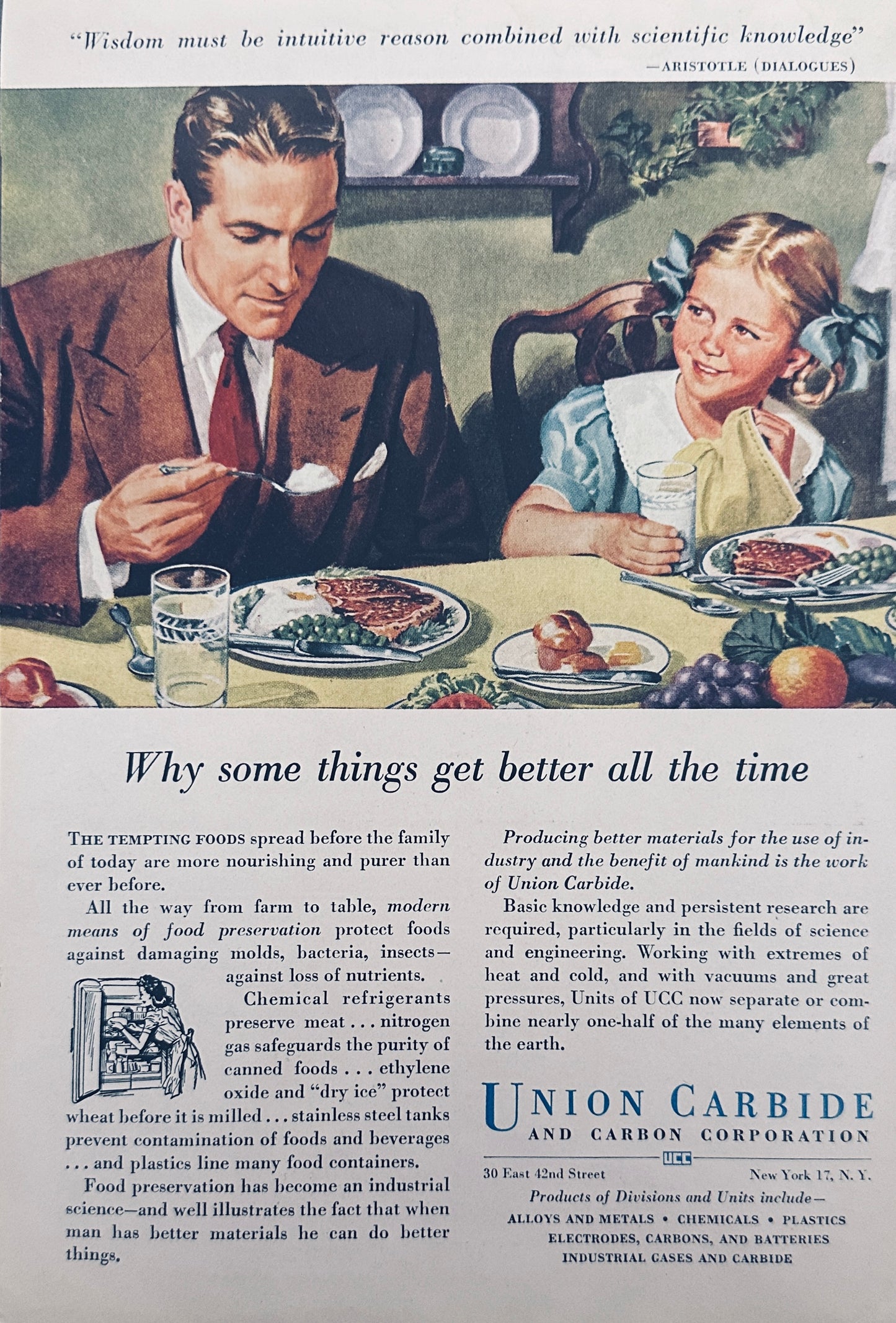 1946 Coke Coca-Cola Christmas & Union Carbide Thanksgiving - Magazine Ads N247