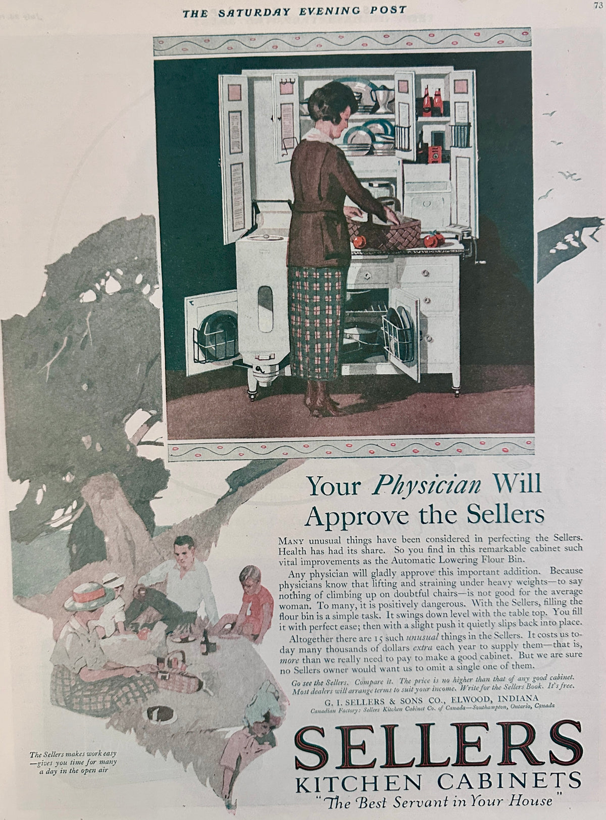 1920 Sellers Kitchen Cabinets - Hoosier Cabinets - Elwood, IN Ad #2085