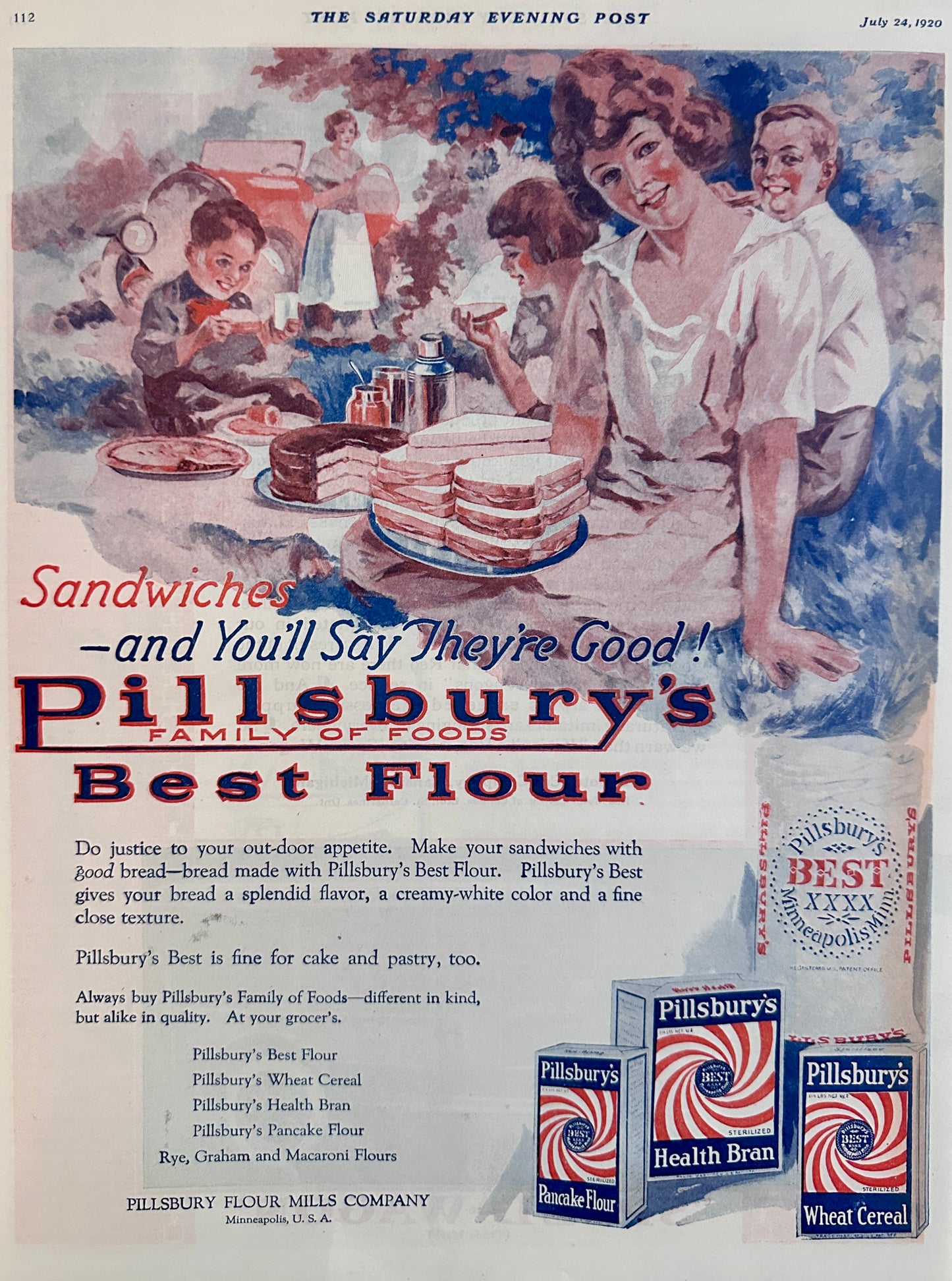 1920 Pillsbury Family of Foods - Flour - Ad #2086