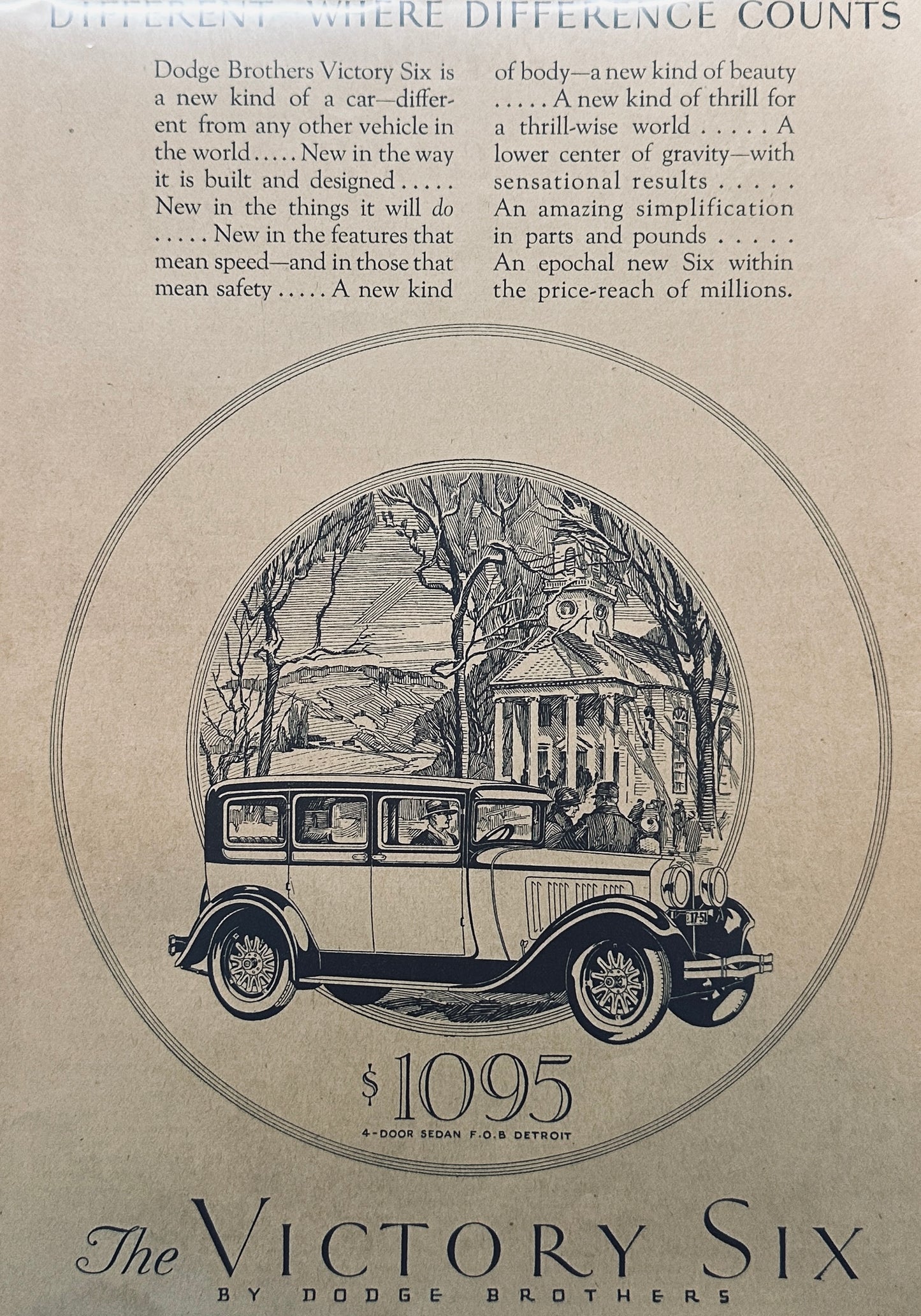 1928 Dodge Victory Six Auto Ad