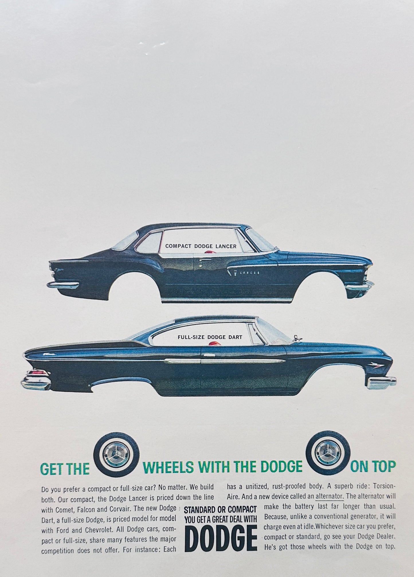 1961 Dodge Lancer Dodge Dart Compact & Full-size Magazine Ad #A109