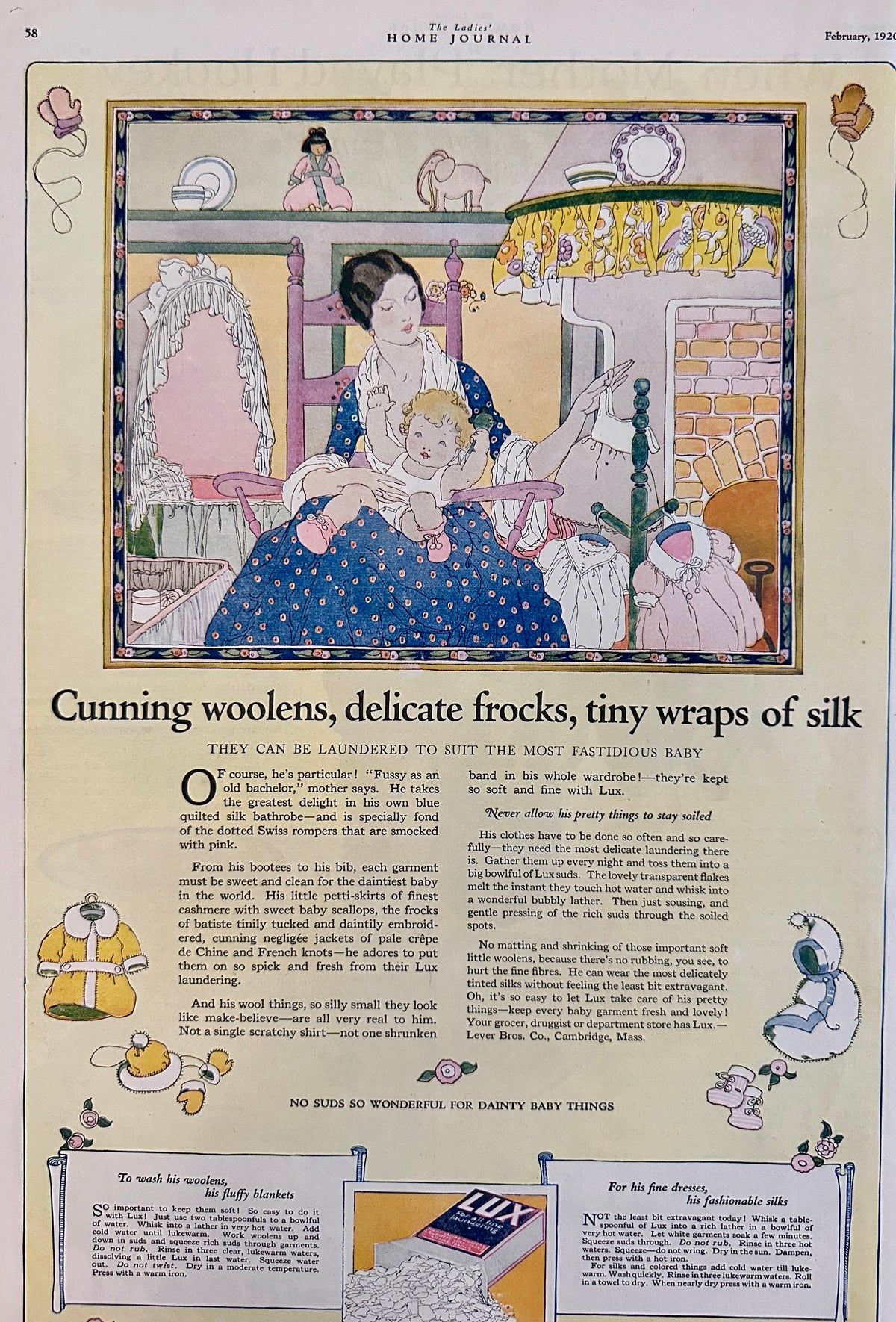 1920 Lux Laundry Detergent for Delicate Baby Clothes Ad #2161