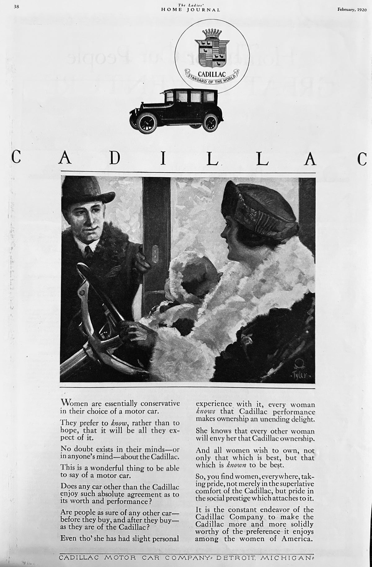 1920 Cadillac Motor Car Company - Detroit Mi Ad #2162