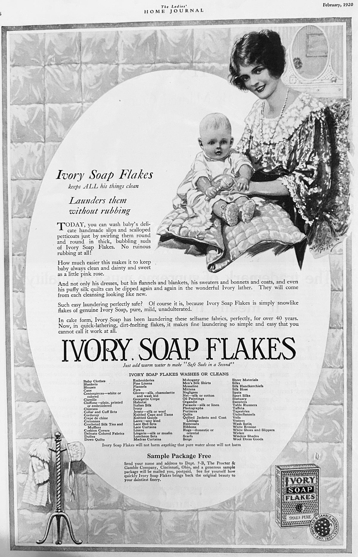 1920 Dual Sided Ads Victor - His Master's Voice & Ivory Soap Flakes Ad #2164
