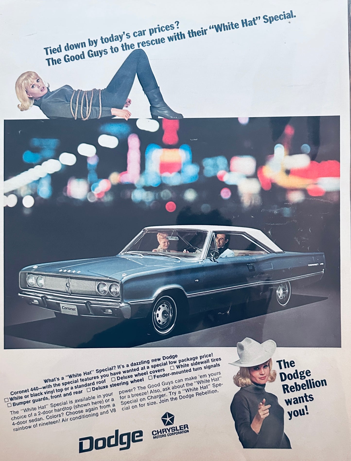 1967 Dodge Coronet - White Hat Special - Magazine Ad #1731