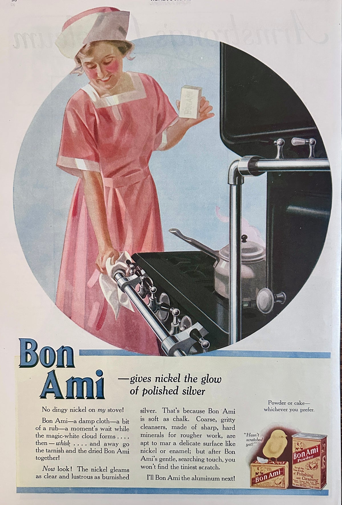 1920 Bon Ami Gives Nickel the Glow of Polished Silver Ad #2201