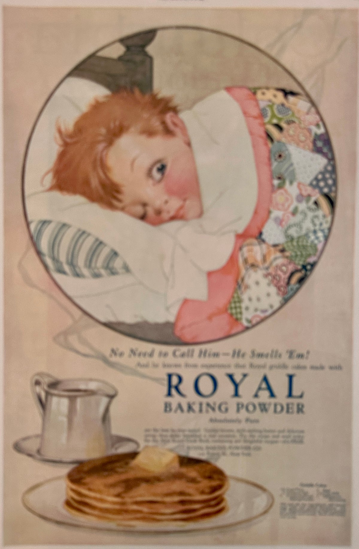 1920 Vibrant Dual Sided Ads Columbia Grafonola & Royal Baking Powder Ad #2209