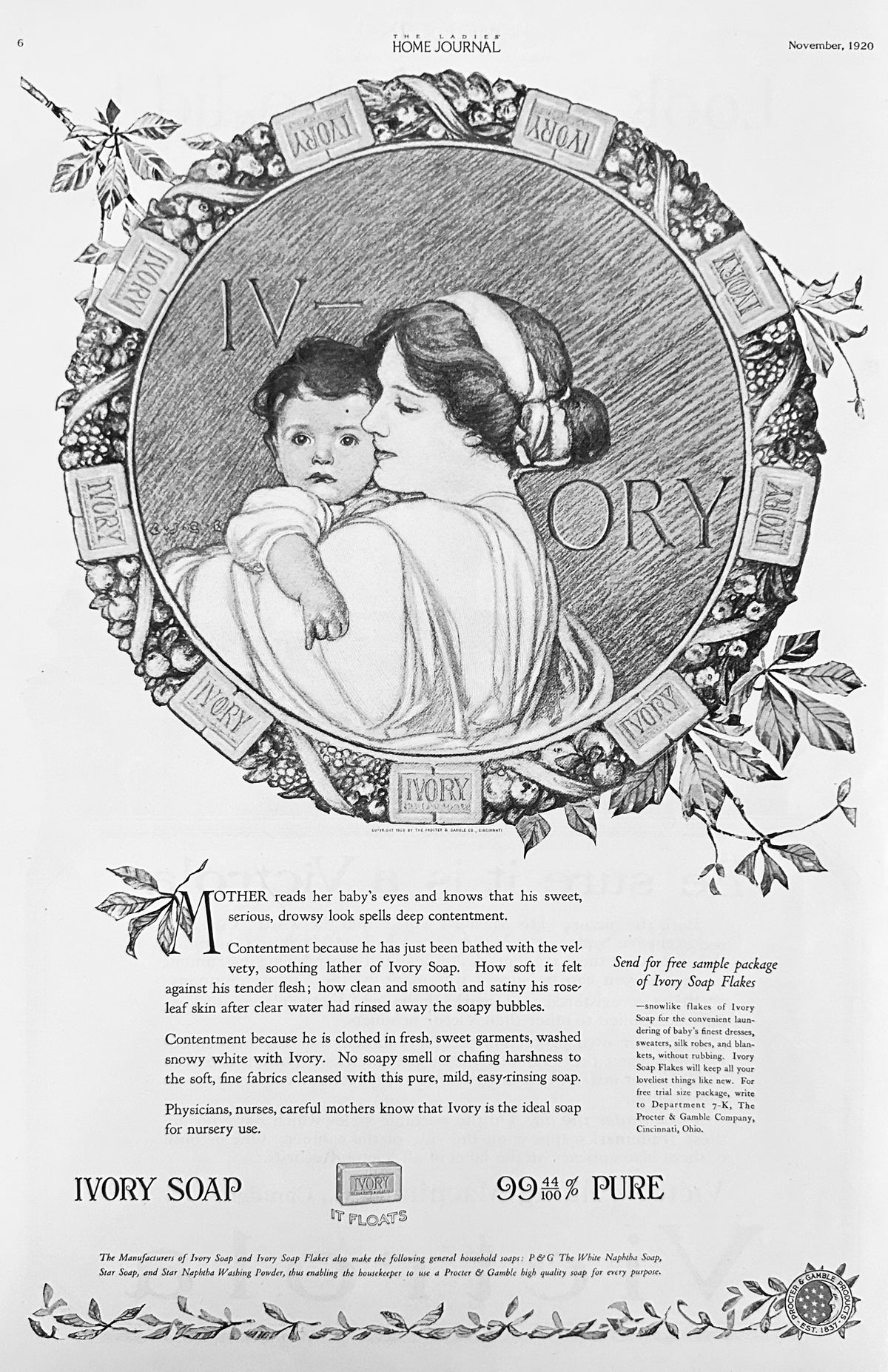 1920 Dual Sided Ad Victrola & Ivory Soap Ad #2213