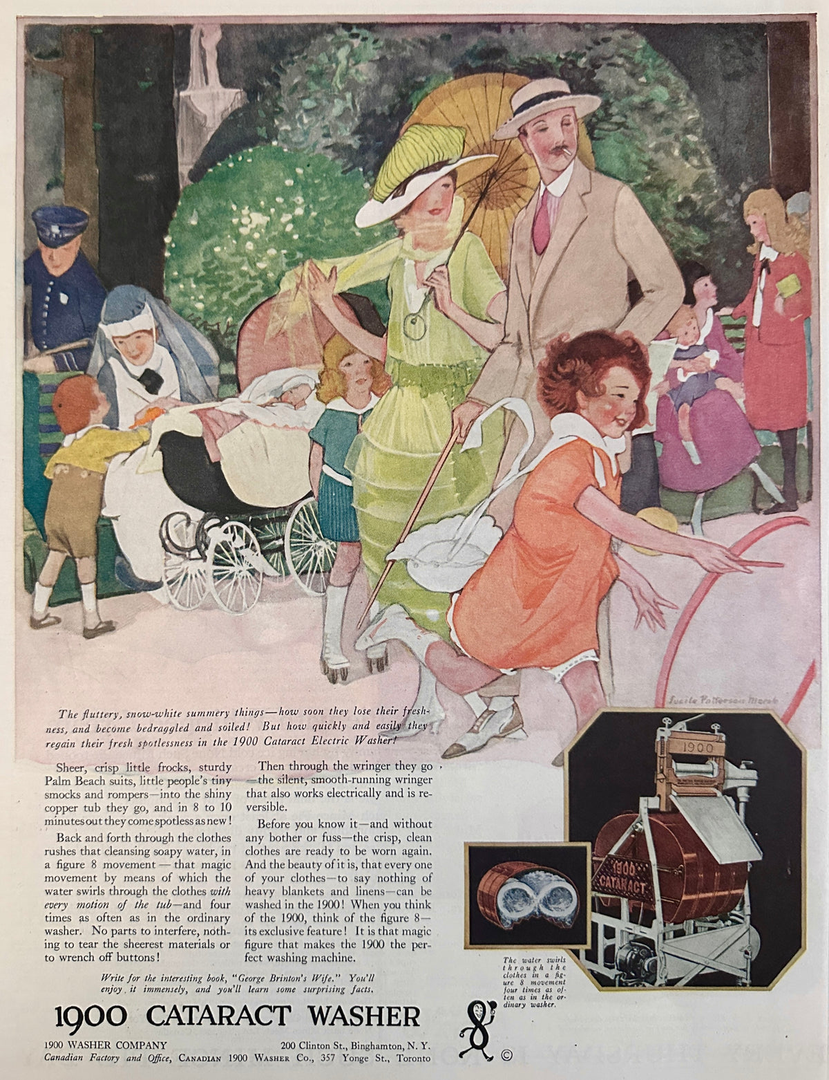 1921 - 1900 Cataract Washer - Figure 8 Agitation - Ad #2215